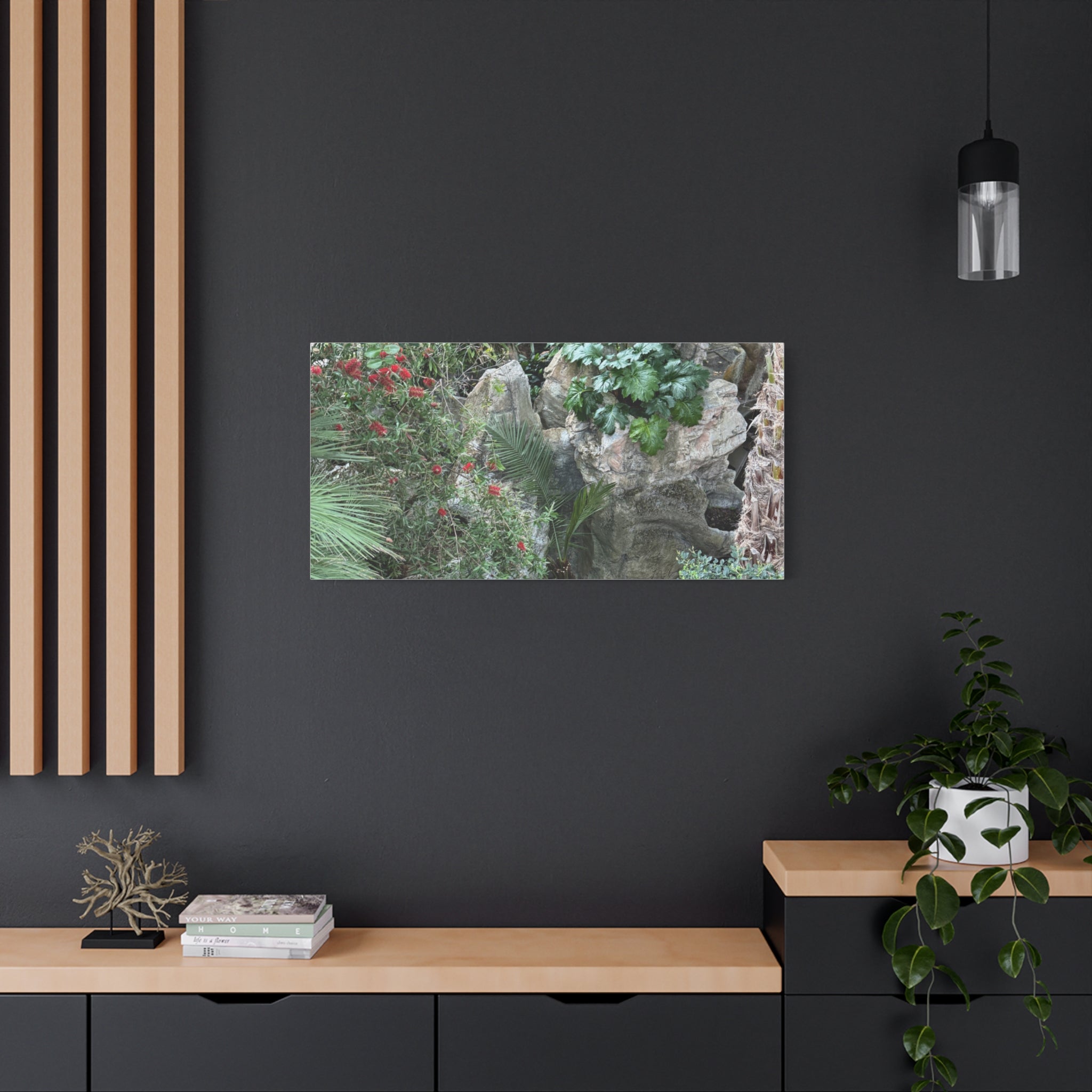 Garden Landscape Canvas Wall Art, Nature Decor, Home Decoration, Gift for Nature Lovers, Eco-Friendly Art, Botanical Wall Decor