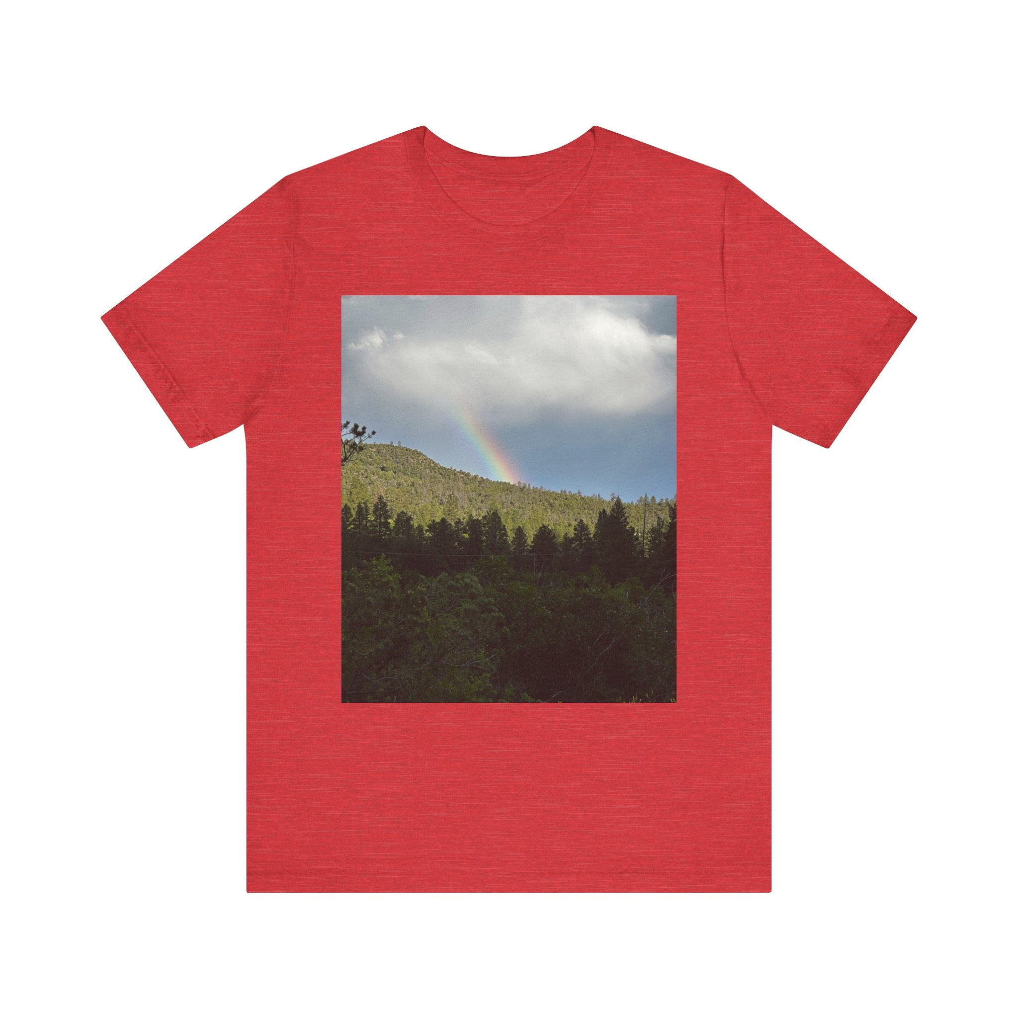 Unisex Rainbow Mountains Tee - Nature Lover Gift, Outdoor Apparel, Graphic Tee, Adventure Shirt, Eco-Friendly Top