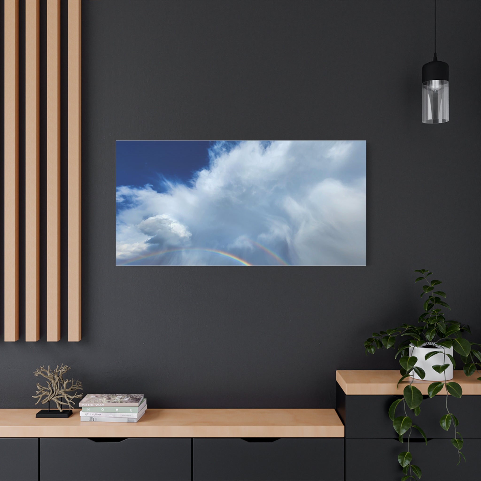 Rainbow Cloud Art Canvas Print, Stretched Wall Decor, Home/Office Art, Gift for Nature Lovers, Gallery Wall Accent