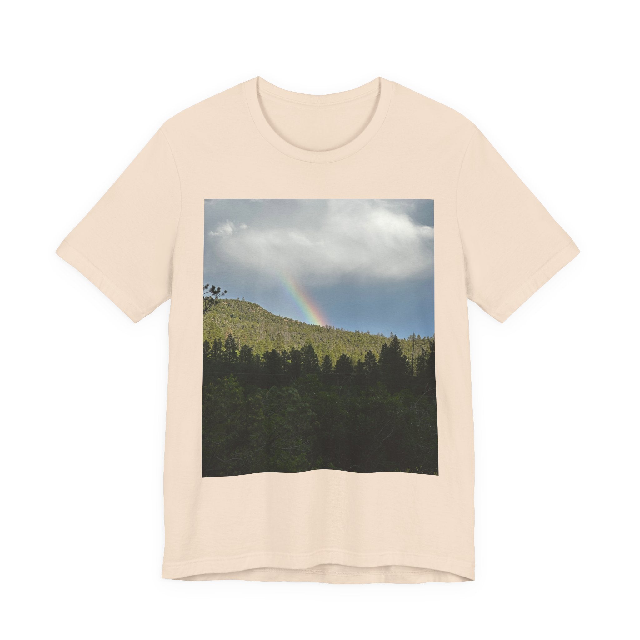 Rainbow Mountain Unisex Tee | Nature Lover Gift, Outdoor Adventure Wear, Cozy Casual Style, Cool Nature Shirt, Summer Tee
