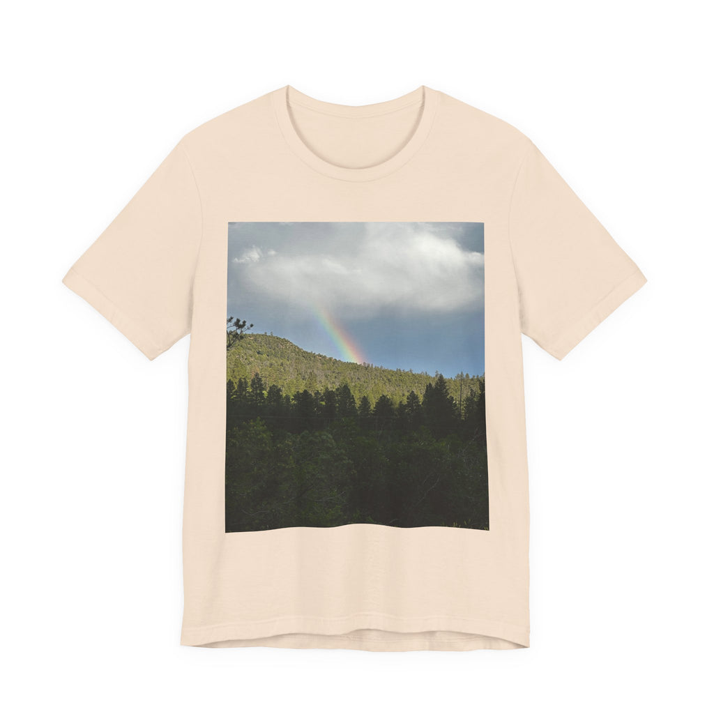 Unisex Rainbow Mountains Tee - Nature Lover Gift, Outdoor Apparel, Graphic Tee, Adventure Shirt, Eco-Friendly Top