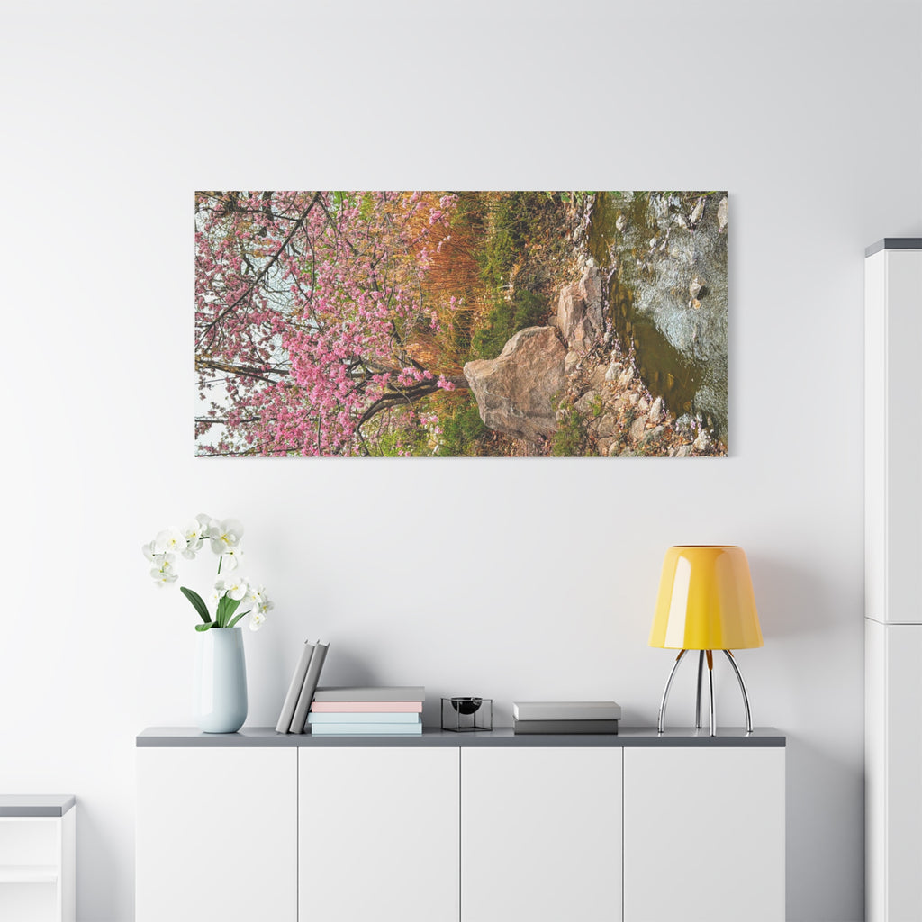 Blossoming Serenity Canvas Print, Floral Wall Art, Nature Decor, Home Aesthetic, Gift Idea for Garden Lovers, Spring Decor