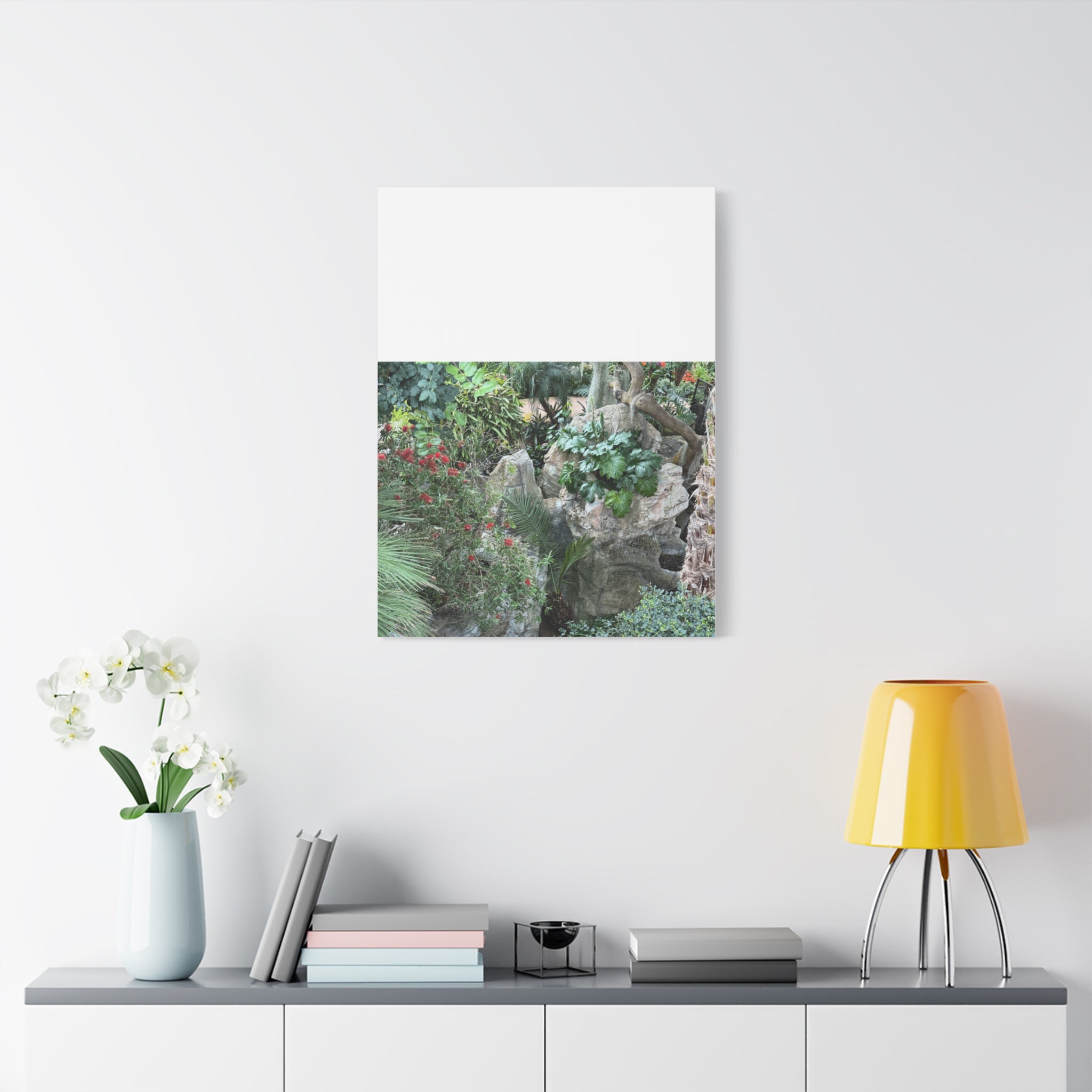 Garden Landscape Canvas Wall Art, Nature Decor, Home Decoration, Gift for Nature Lovers, Eco-Friendly Art, Botanical Wall Decor