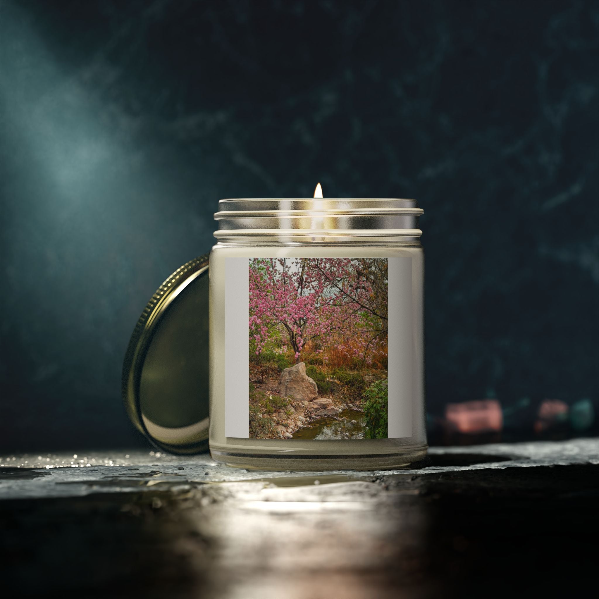 Spring Blossom Scented Candle - Aromatherapy Gift, Natural Coconut Apricot Wax, Home Décor, Relaxation, Self-Care