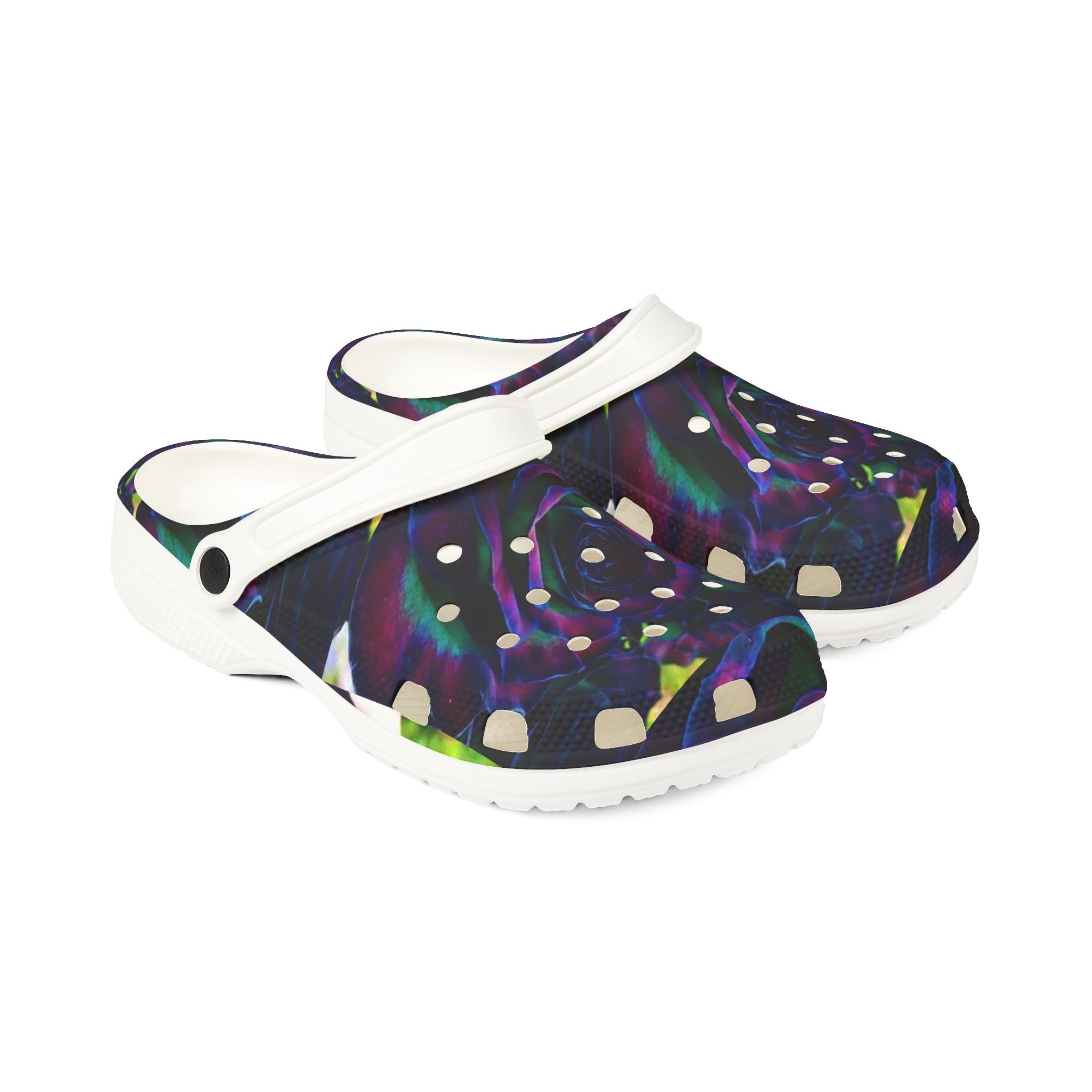 Colorful Floral EVA Foam Rubber Shoes for Comfort & Style, Trendy Garden Clogs, Perfect for Summer, Casual Outdoors, Gift for Flower Lovers