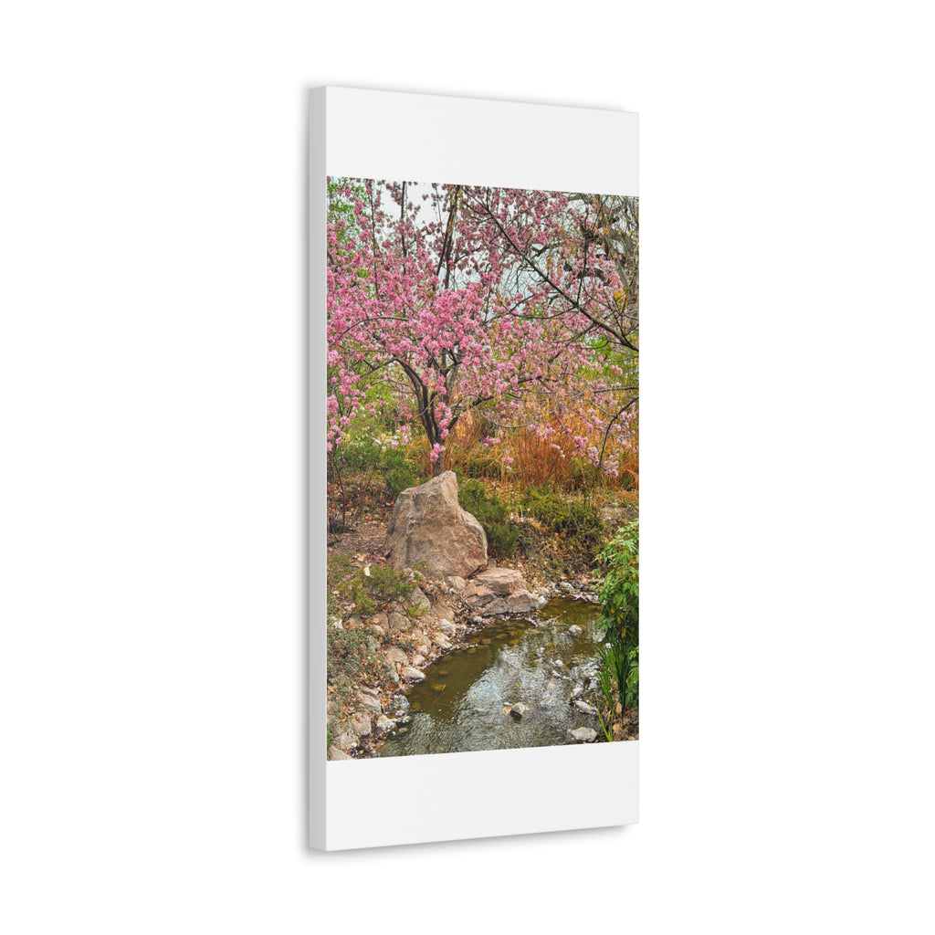 Canvas Wall Art, Pink Blossom Landscape Decor, Nature Photograph, Floral Print, Spring Home Decor, Gift for Nature Lovers