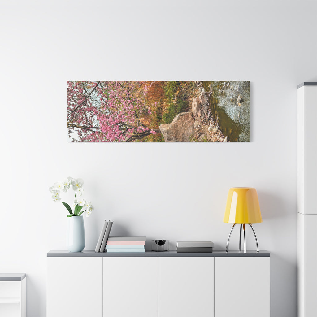 Blossoming Serenity Canvas Print, Floral Wall Art, Nature Decor, Home Aesthetic, Gift Idea for Garden Lovers, Spring Decor