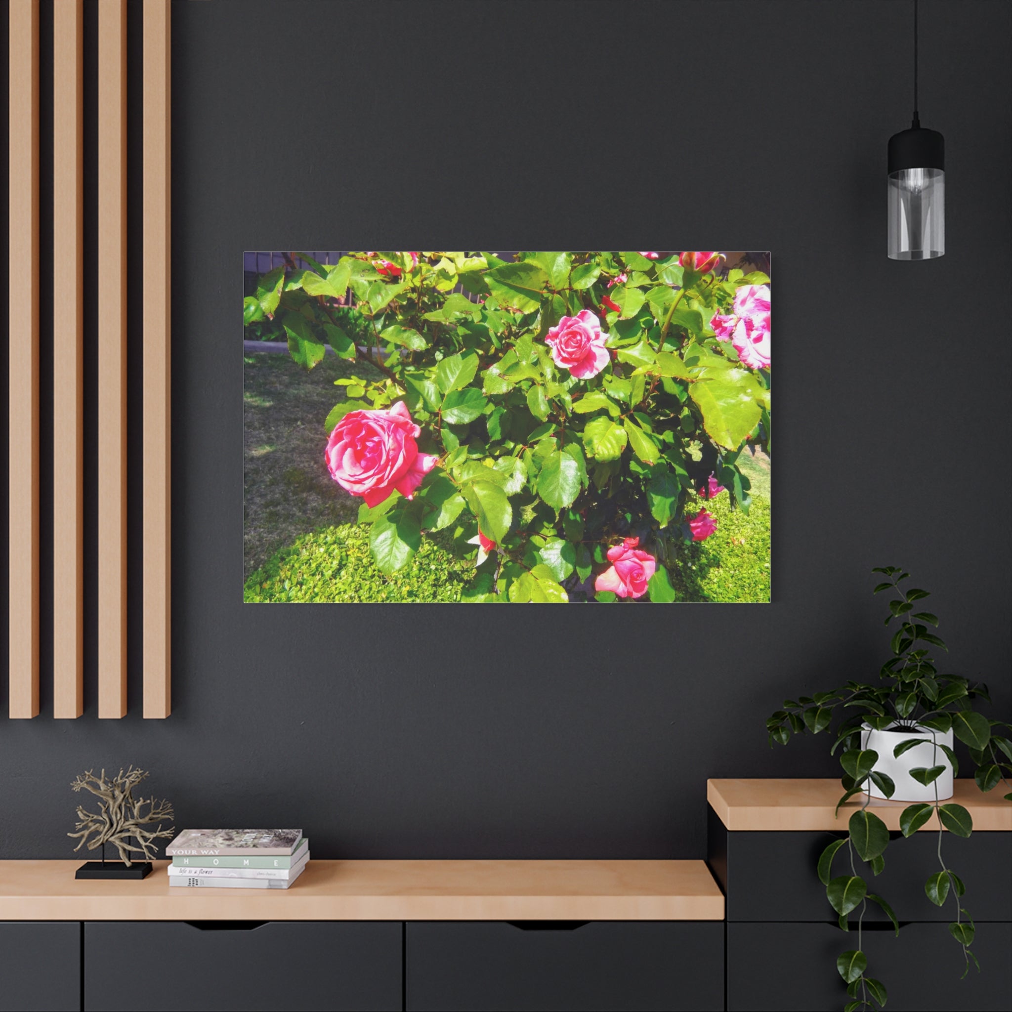 Floral Canvas Wall Art, Pink Rose Decor, Home Gallery Piece, Flower Photography, Garden Wall Decor, Floral Print