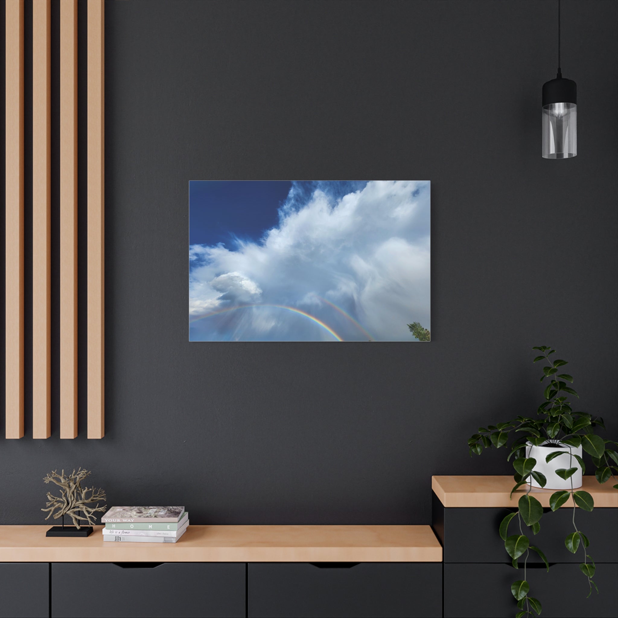 Rainbow Cloud Art Canvas Print, Stretched Wall Decor, Home/Office Art, Gift for Nature Lovers, Gallery Wall Accent
