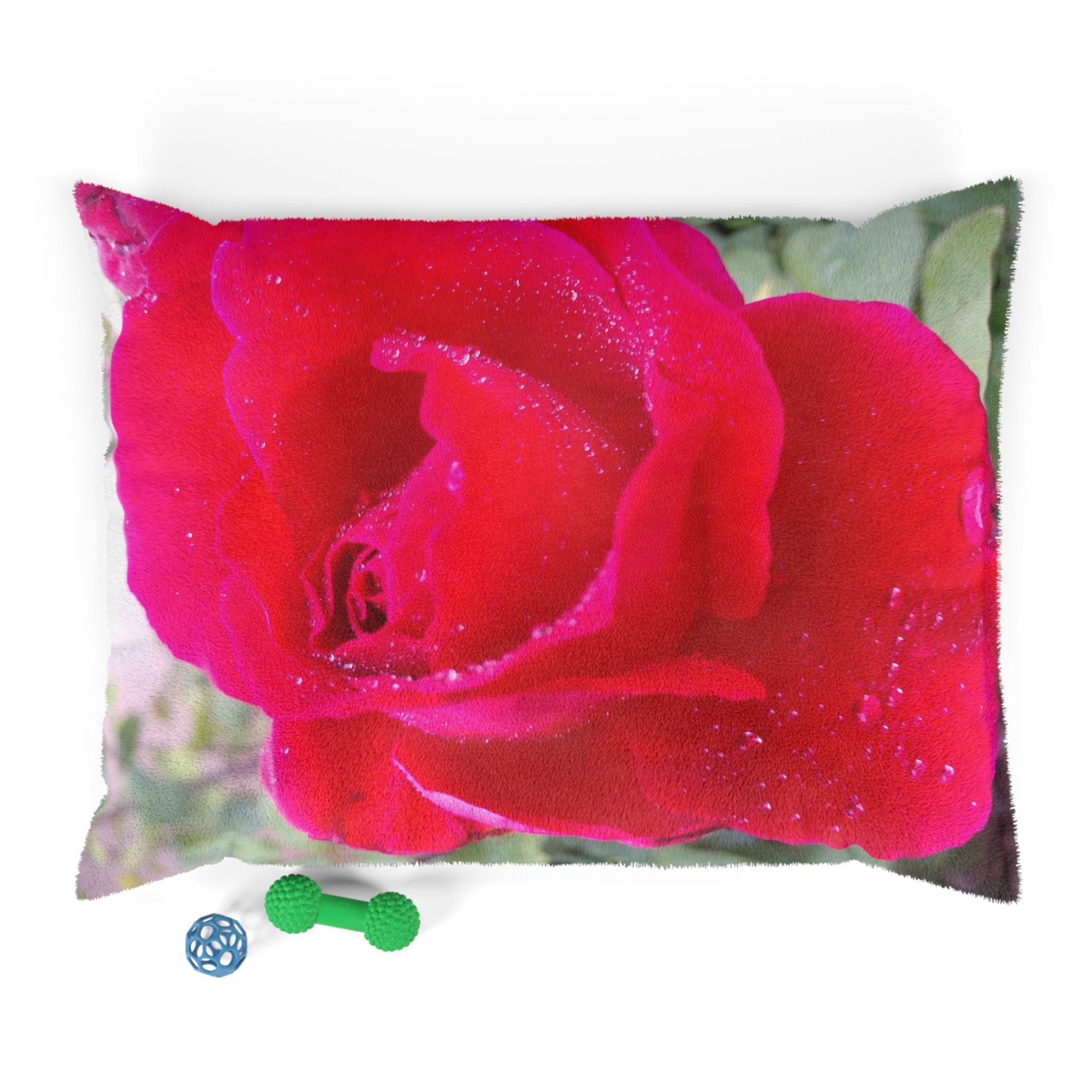 Floral Pet Bed with Rose Design - Cozy Cushion for Dogs and Cats, Flower Print Pet Mat, Cute Gift for Pet Lovers, Home Decor