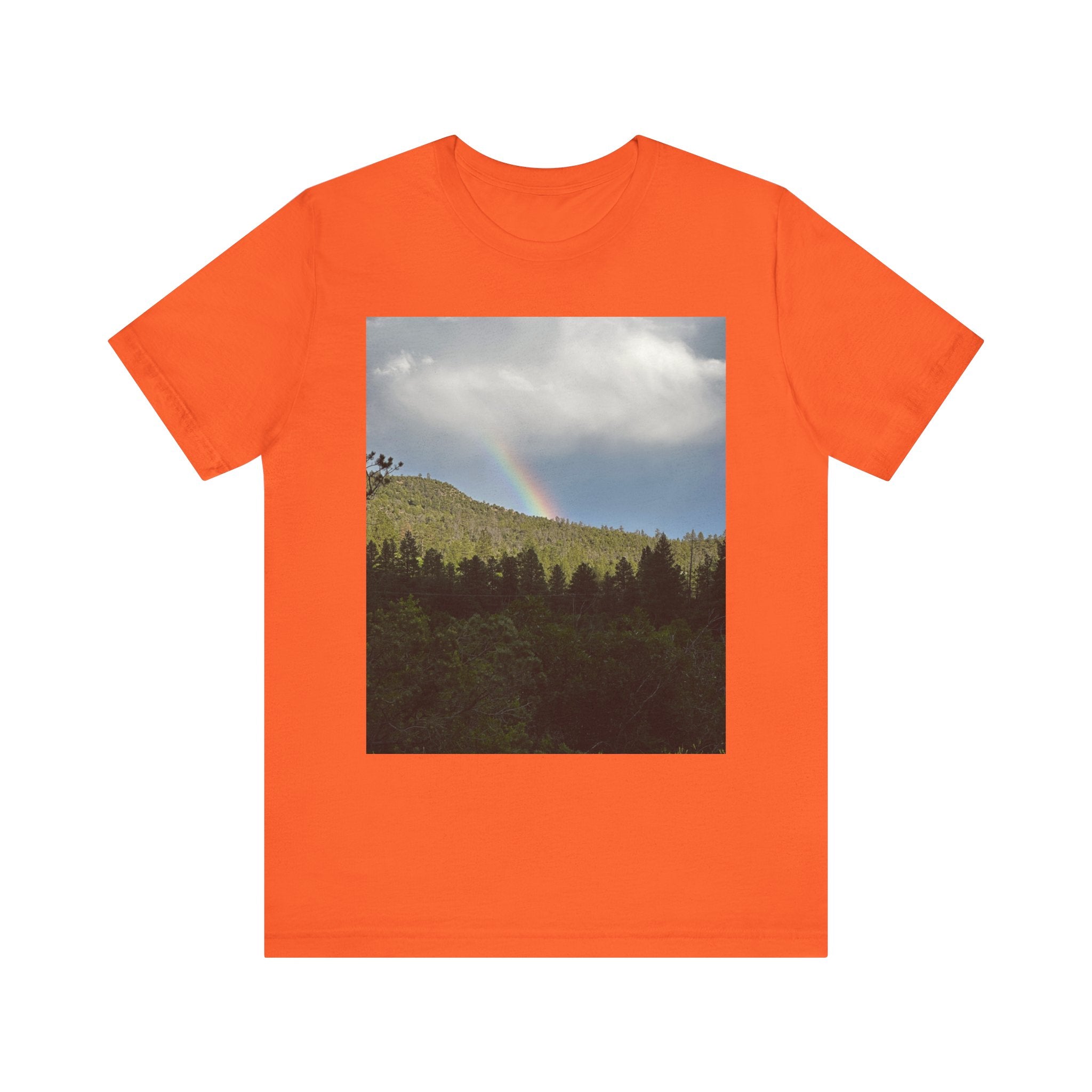 Unisex Rainbow Mountains Tee - Nature Lover Gift, Outdoor Apparel, Graphic Tee, Adventure Shirt, Eco-Friendly Top