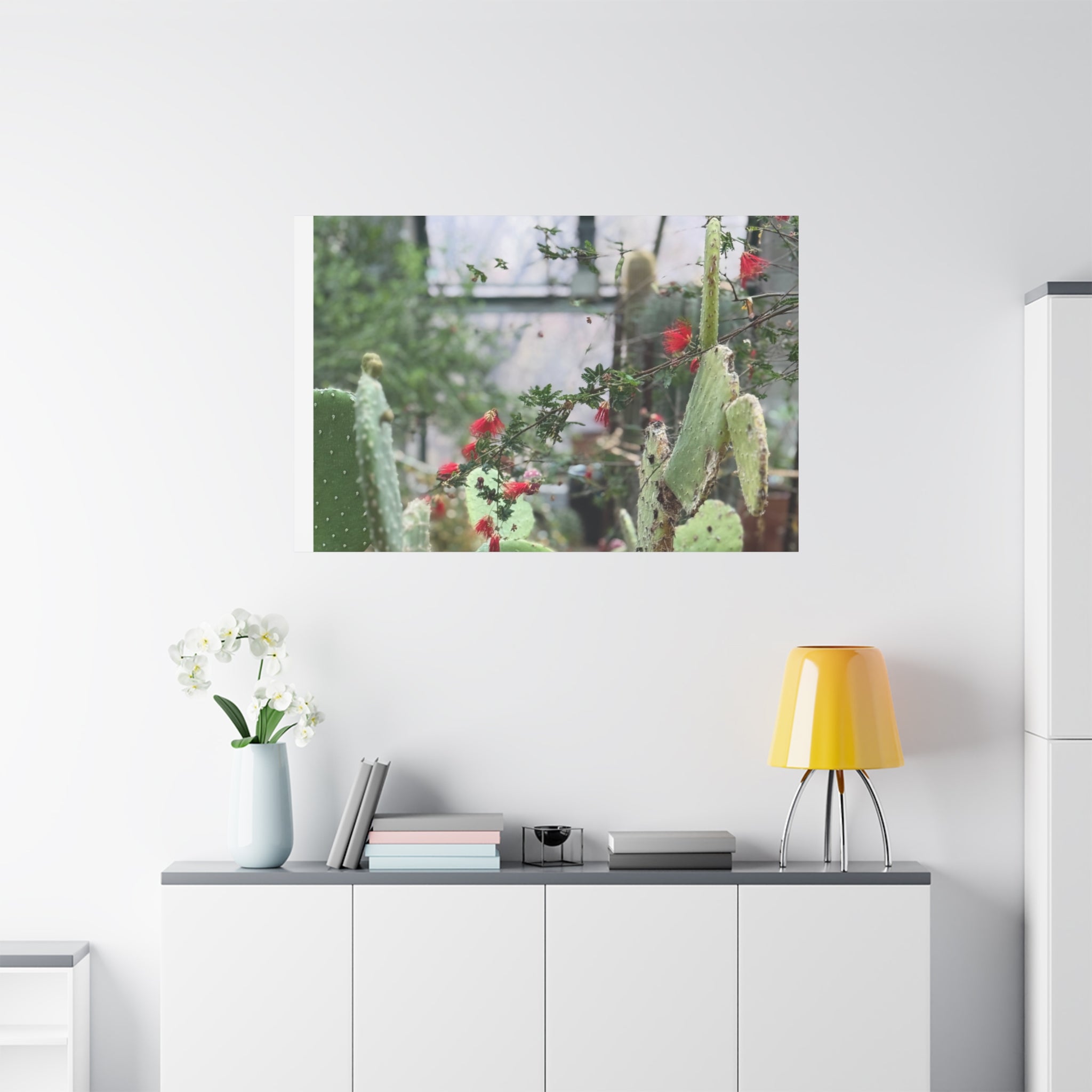 Cactus Wall Art Print, Nature Home Decor, Bohemian Style Artwork, Botanical Gift, Succulent Canvas