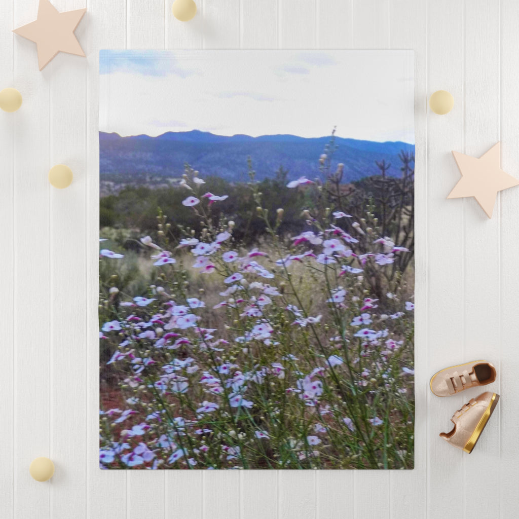 Floral Soft Fleece Baby Blanket, Nursery Decor, Baby Shower Gift, Lightweight and Cozy, Perfect for Newborns