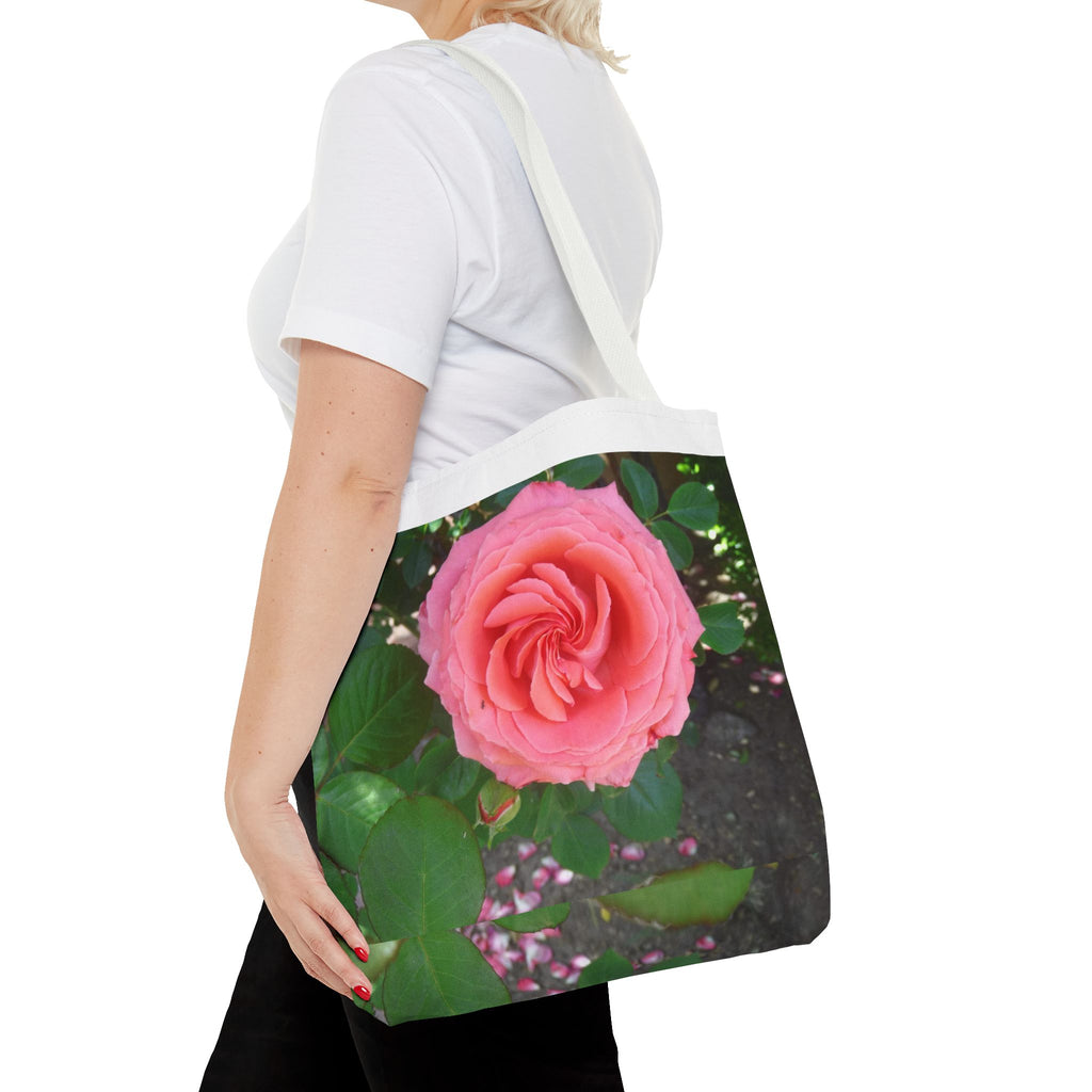 Floral Rose Tote Bag, Stylish Shopping Bag, Eco-Friendly Tote, Gift for Her, Summer Outing Accessory