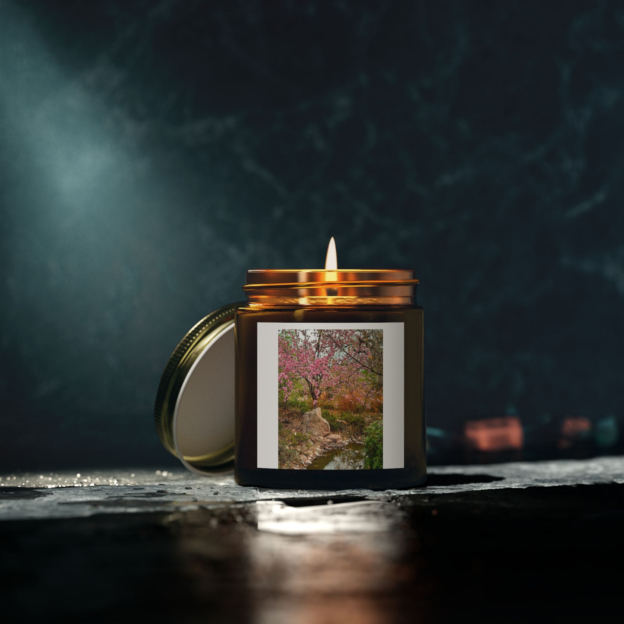 Spring Blossom Scented Candle - Aromatherapy Gift, Natural Coconut Apricot Wax, Home Décor, Relaxation, Self-Care