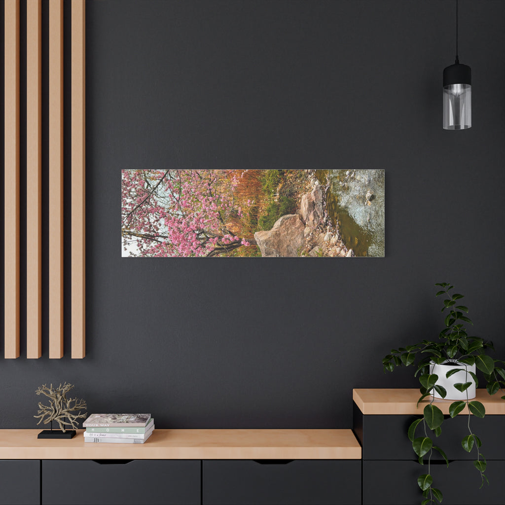 Blossoming Serenity Canvas Print, Floral Wall Art, Nature Decor, Home Aesthetic, Gift Idea for Garden Lovers, Spring Decor