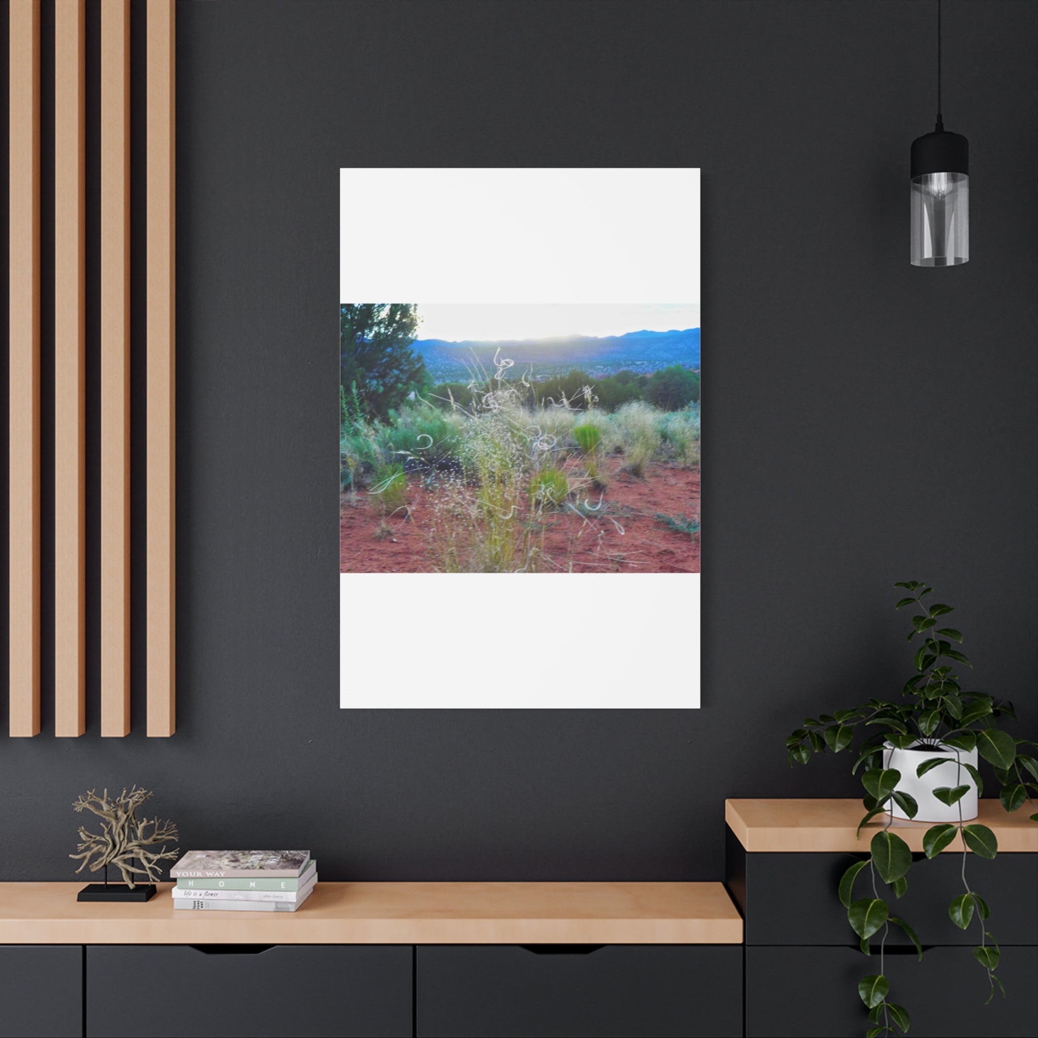 Serene Desert Landscape Canvas Print, Nature Wall Art, Home Decor, Gift for Nature Lovers, Rustic Art for Living Room, Boho Decor