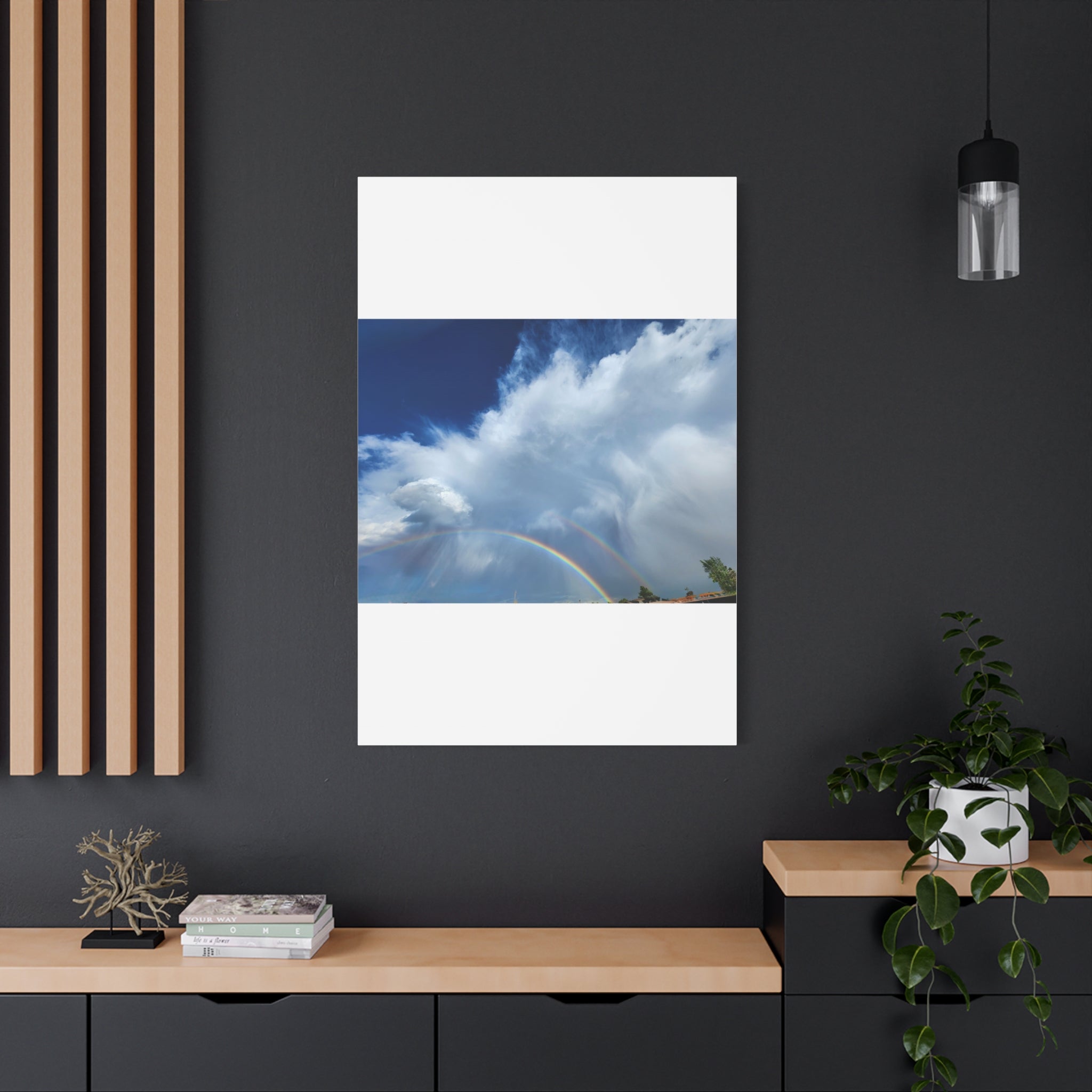 Rainbow Cloud Art Canvas Print, Stretched Wall Decor, Home/Office Art, Gift for Nature Lovers, Gallery Wall Accent