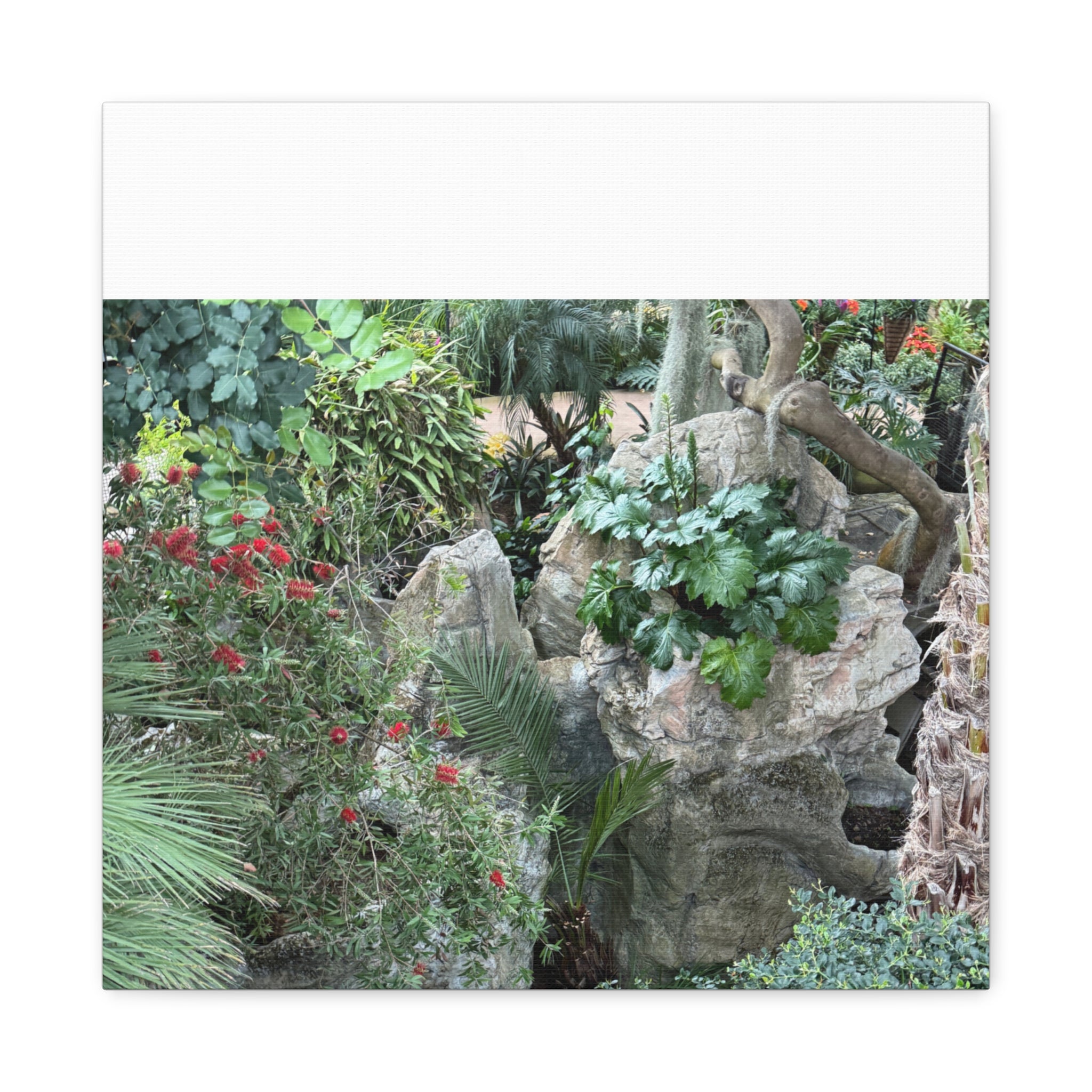 Garden Landscape Canvas Wall Art, Nature Decor, Home Decoration, Gift for Nature Lovers, Eco-Friendly Art, Botanical Wall Decor