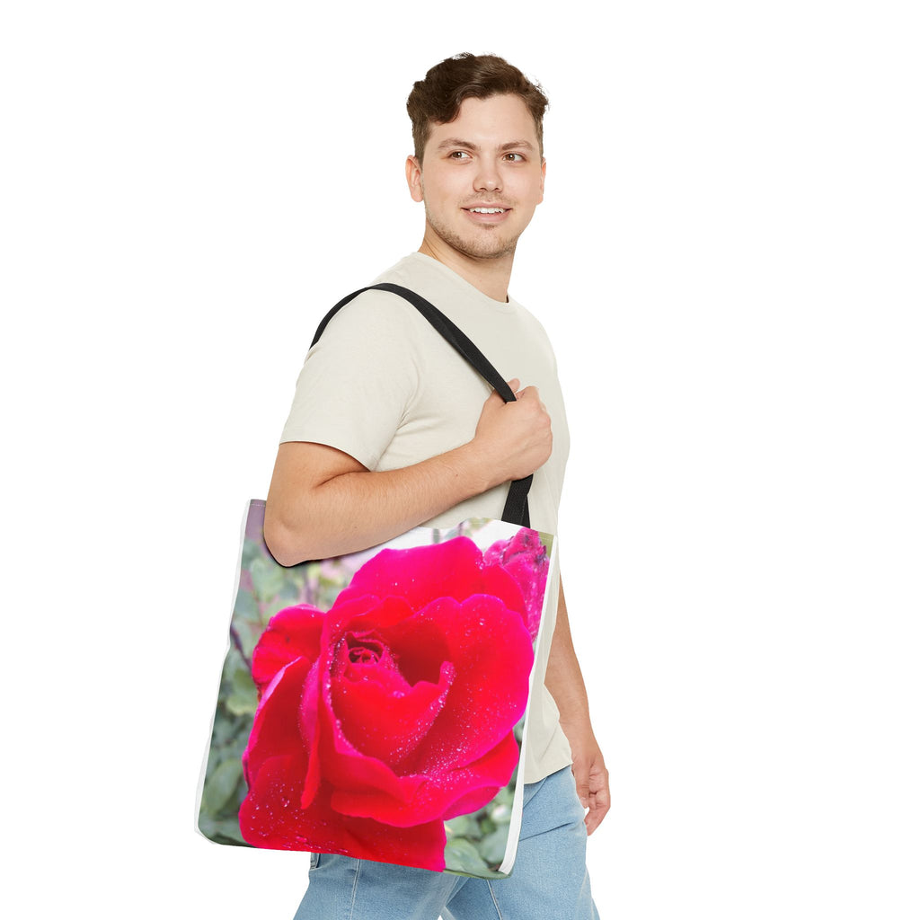 Vibrant Floral Tote Bag | Artistic Rose Design for Everyday Use, Eco-Friendly Shopping, Perfect Gift for Garden Lovers