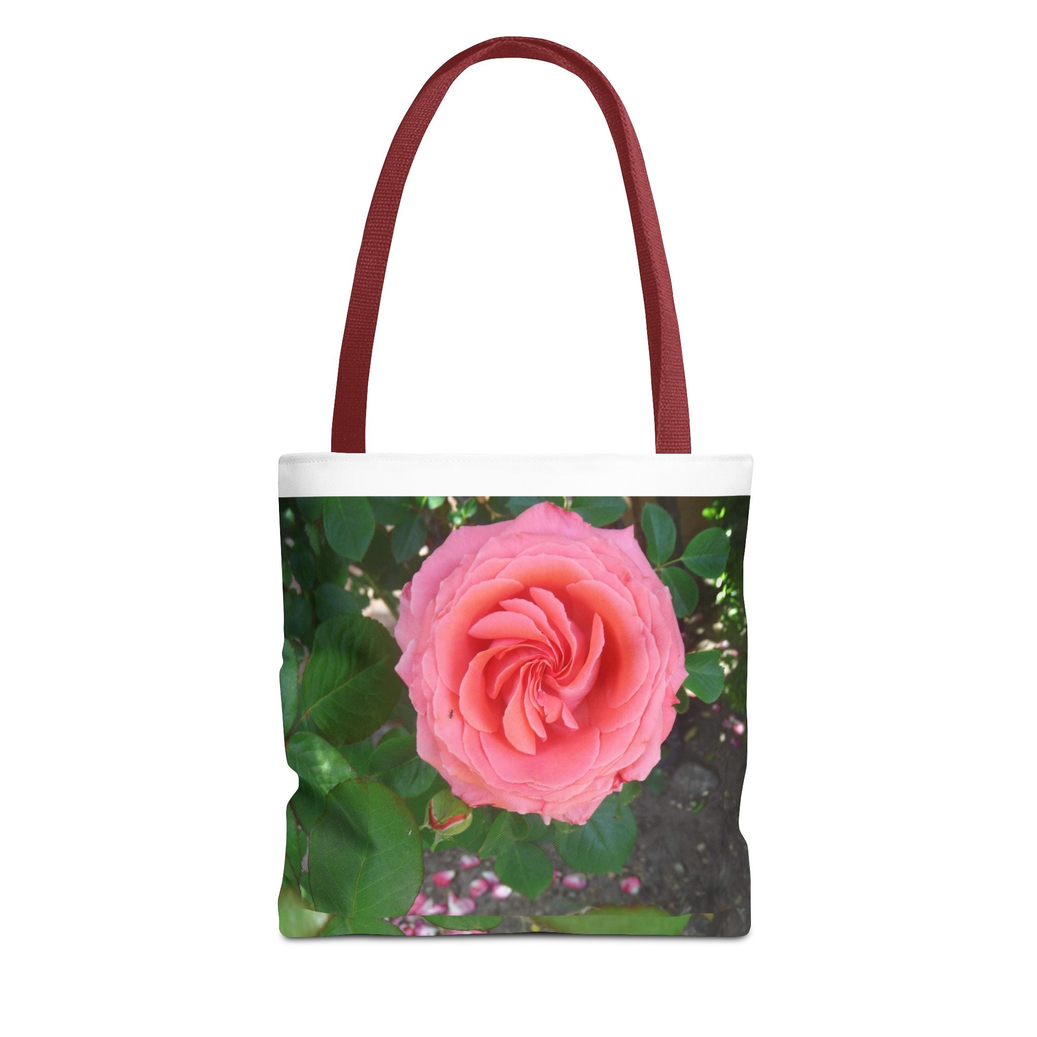 Floral Rose Tote Bag, Stylish Shopping Bag, Eco-Friendly Tote, Gift for Her, Summer Outing Accessory