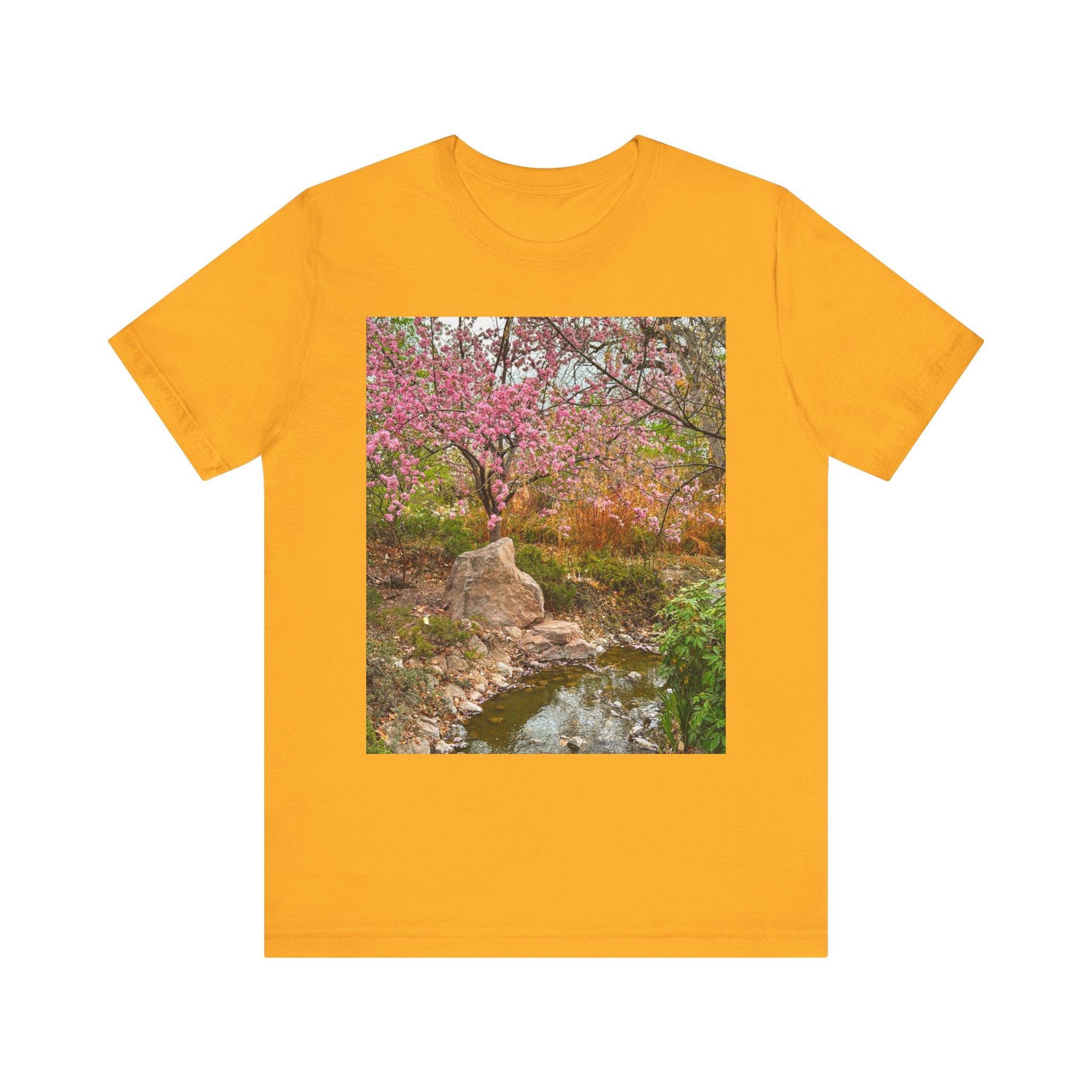 Serene Nature Print Tee, Botanical Shirt, Spring Fashion, Casual Outfit, Eco-Friendly Gift, Outdoor Lover's Wear