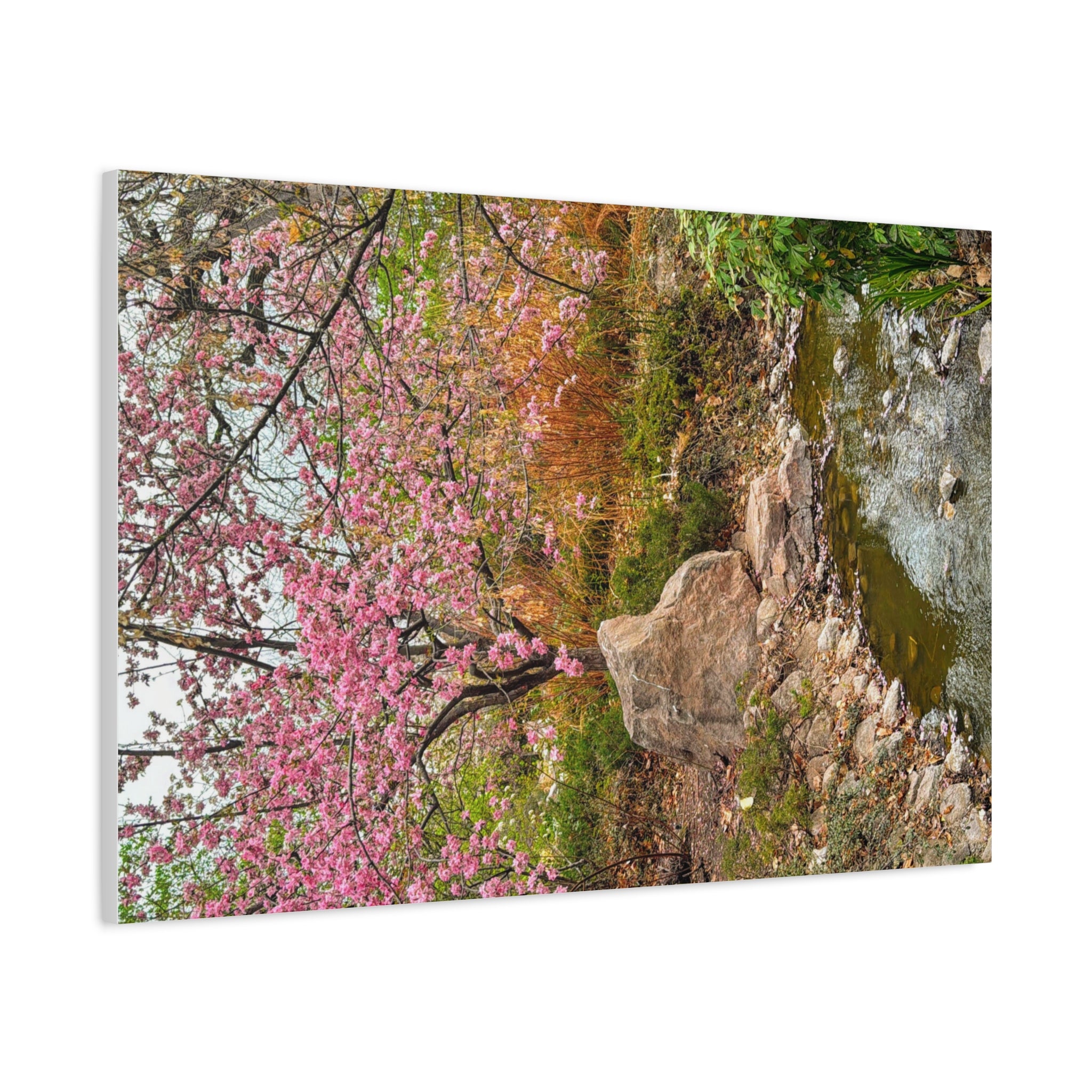 Blossoming Serenity Canvas Print, Floral Wall Art, Nature Decor, Home Aesthetic, Gift Idea for Garden Lovers, Spring Decor