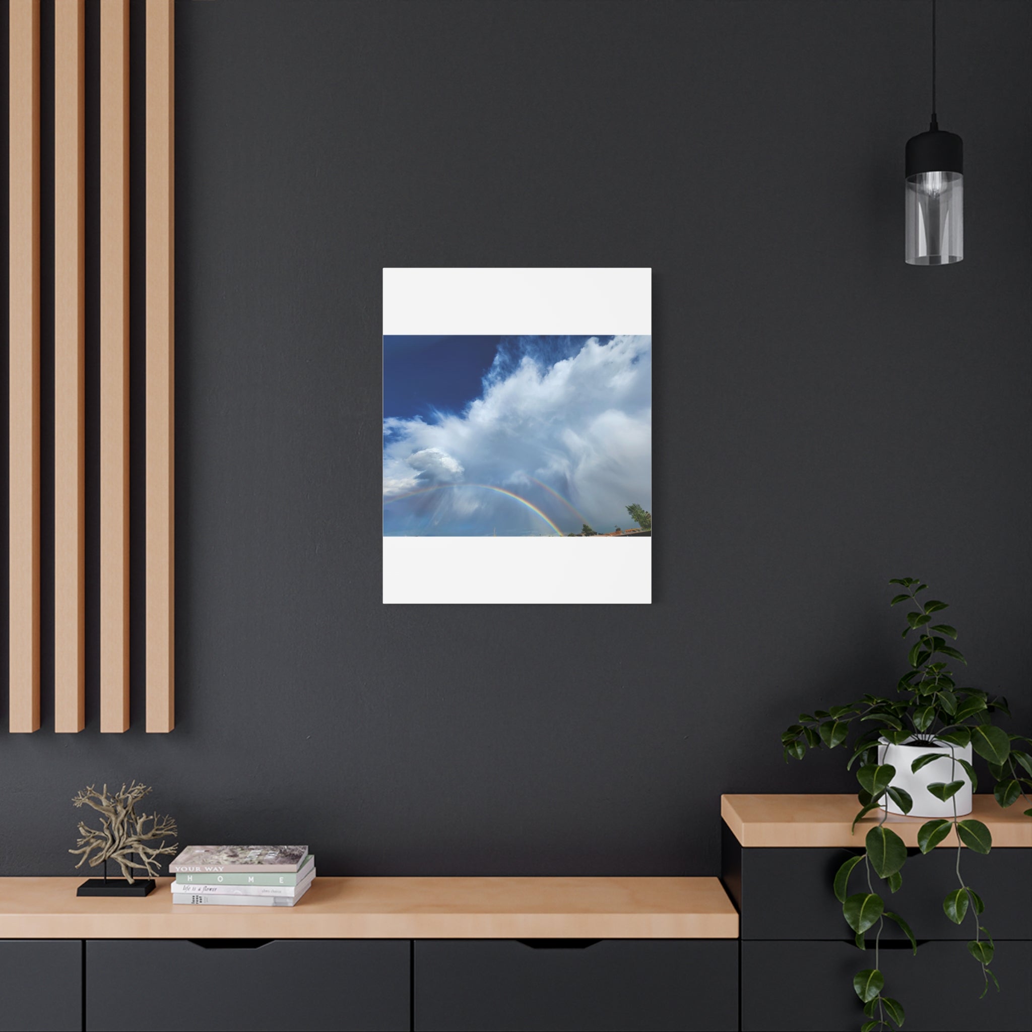 Rainbow Cloud Art Canvas Print, Stretched Wall Decor, Home/Office Art, Gift for Nature Lovers, Gallery Wall Accent