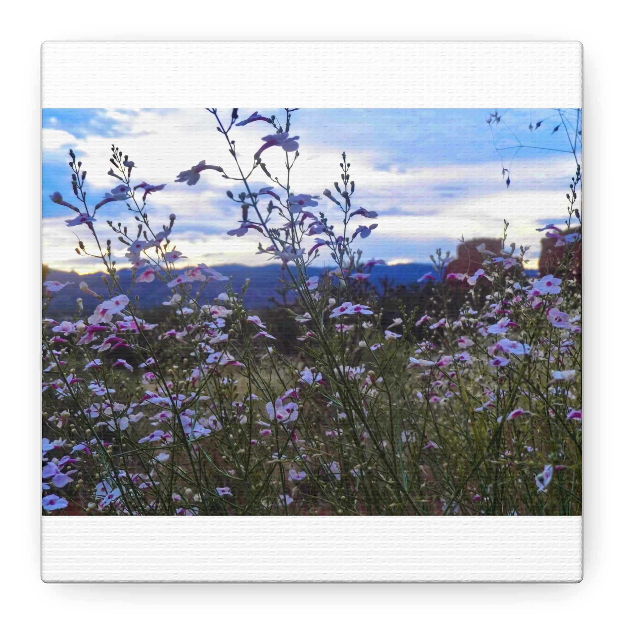 Floral Wall Art Canvas, Nature-Inspired Home Decor, Flower Print, Rustic Living Room, Gift for Gardeners, Boho Wall Art