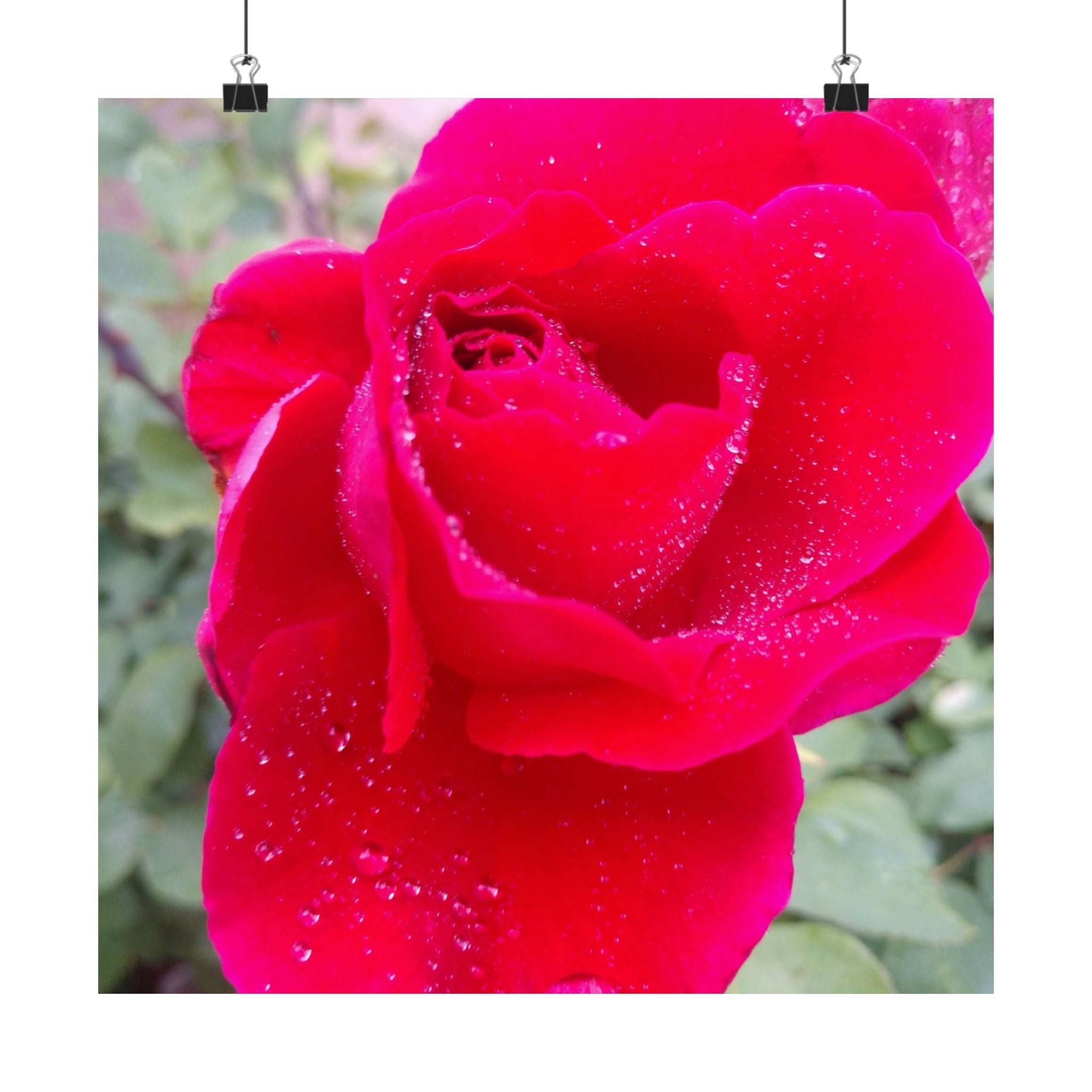 Vibrant Floral Matte Poster, Home Decor, Wall Art, Gift for Her, Red Rose Print, Botanical Wall Art, Romantic Decoration