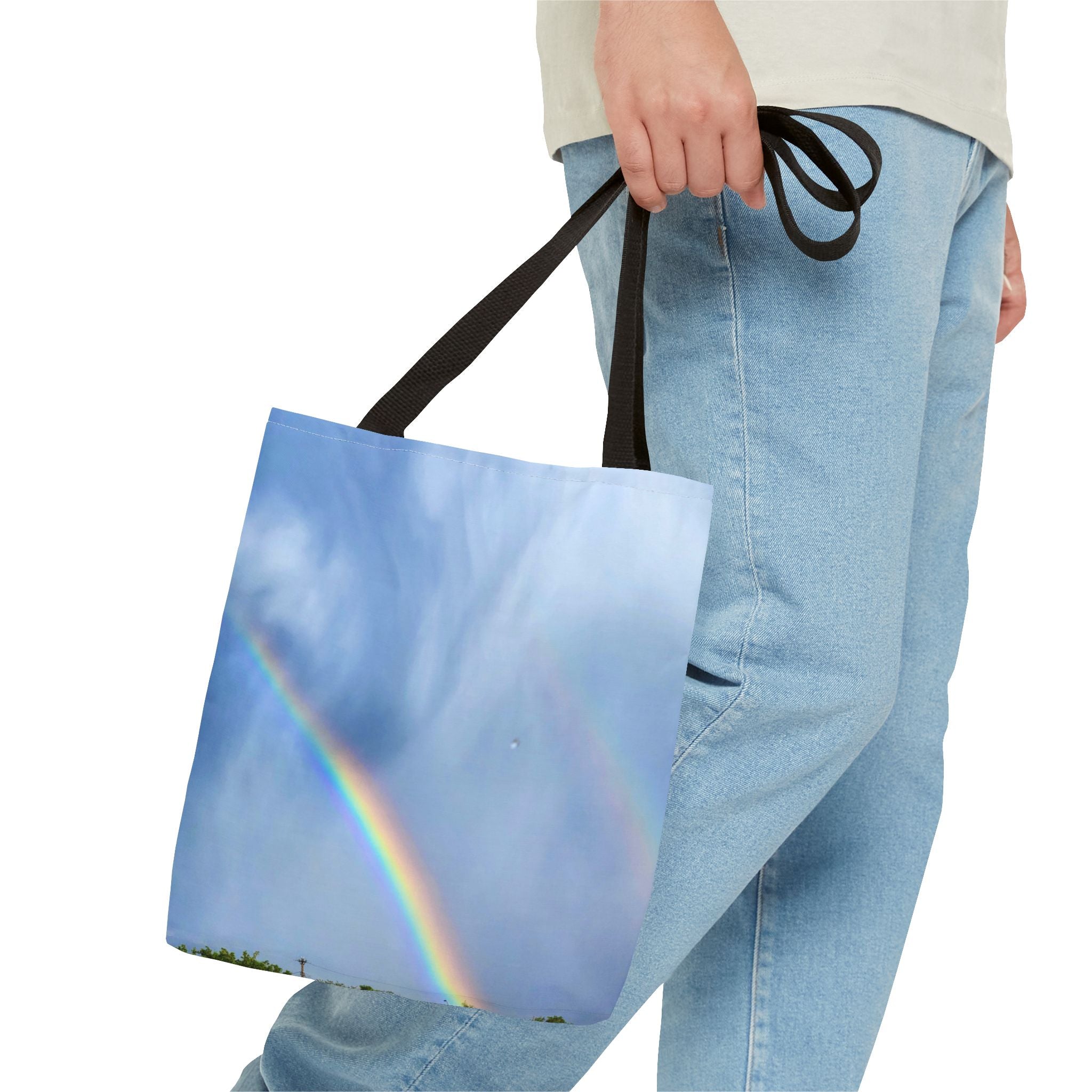 Rainbow Sky Tote Bag, Colorful Beach Bag, Reusable Shopping Tote, Summer Travel Accessory, Perfect Gift for Nature Lovers