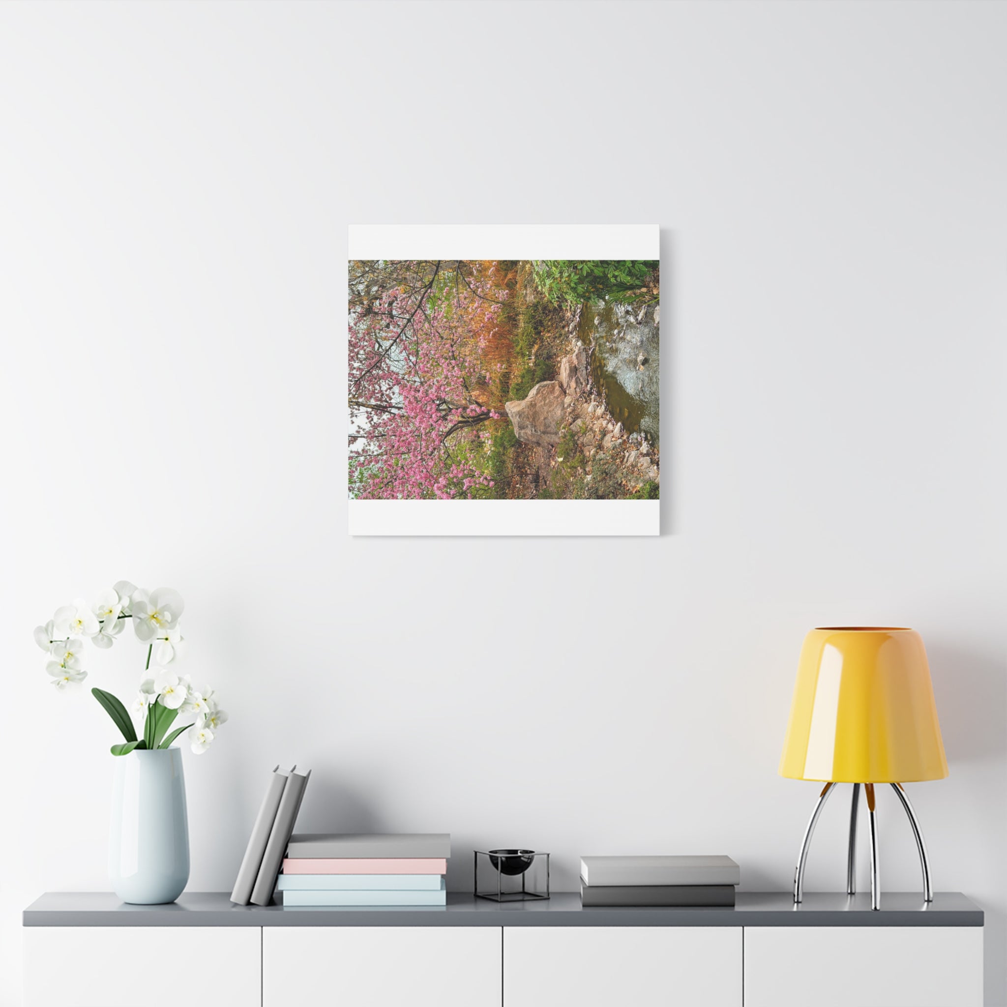 Blossoming Serenity Canvas Print, Floral Wall Art, Nature Decor, Home Aesthetic, Gift Idea for Garden Lovers, Spring Decor