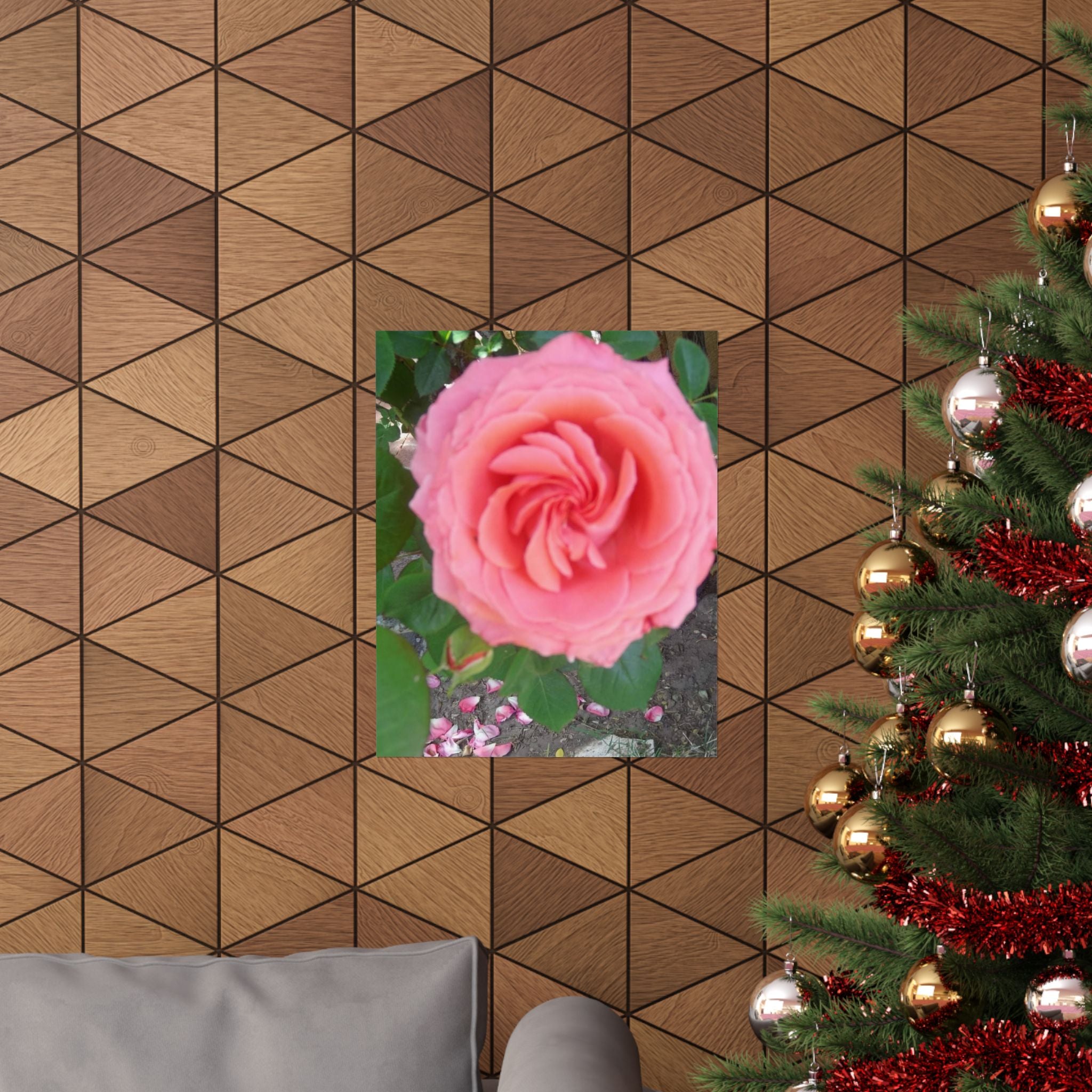 Beautiful Pink Rose Vertical Poster – Floral Wall Art, Home Decor, Gift for Her, Botanical Print, Mother's Day Decoration