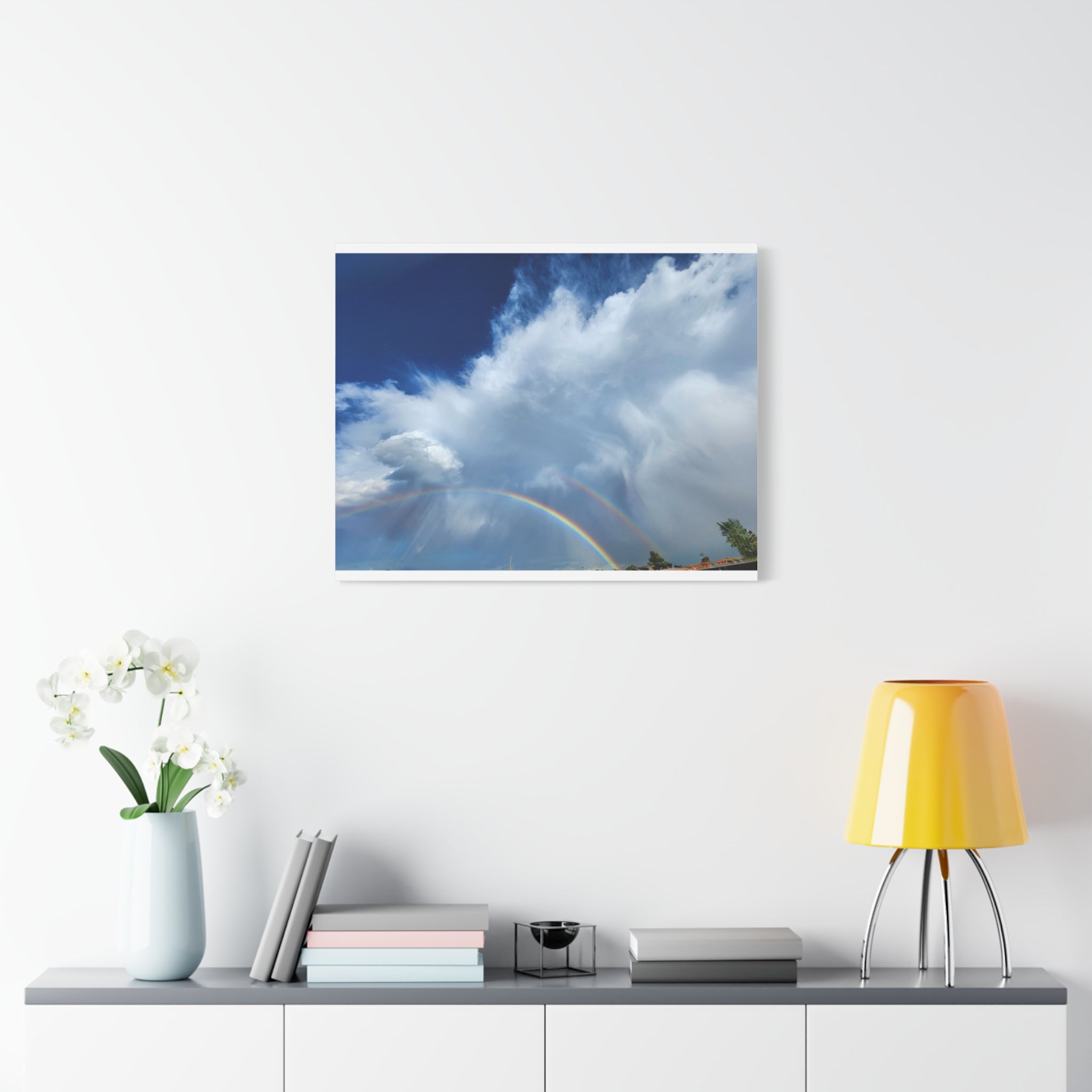 Rainbow Cloud Art Canvas Print, Stretched Wall Decor, Home/Office Art, Gift for Nature Lovers, Gallery Wall Accent