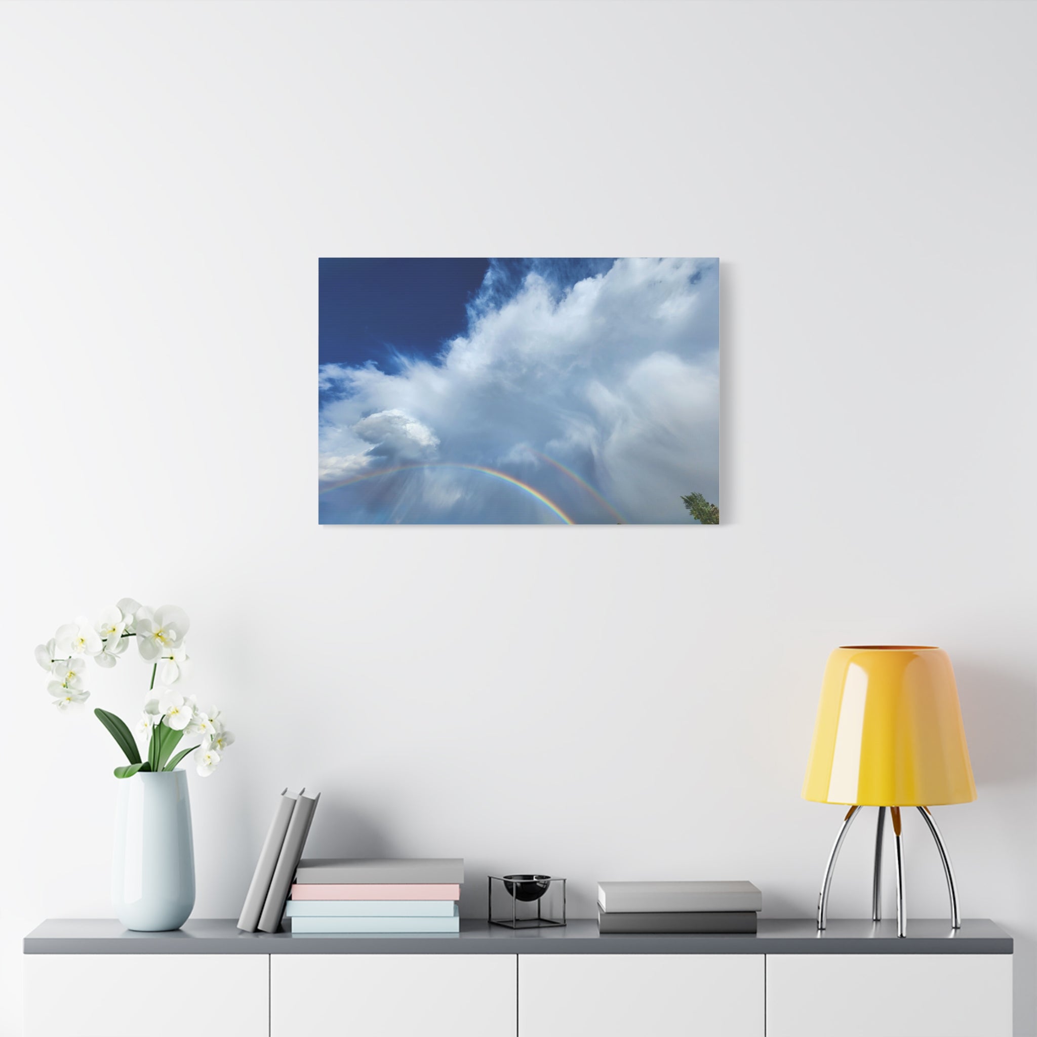 Rainbow Cloud Art Canvas Print, Stretched Wall Decor, Home/Office Art, Gift for Nature Lovers, Gallery Wall Accent