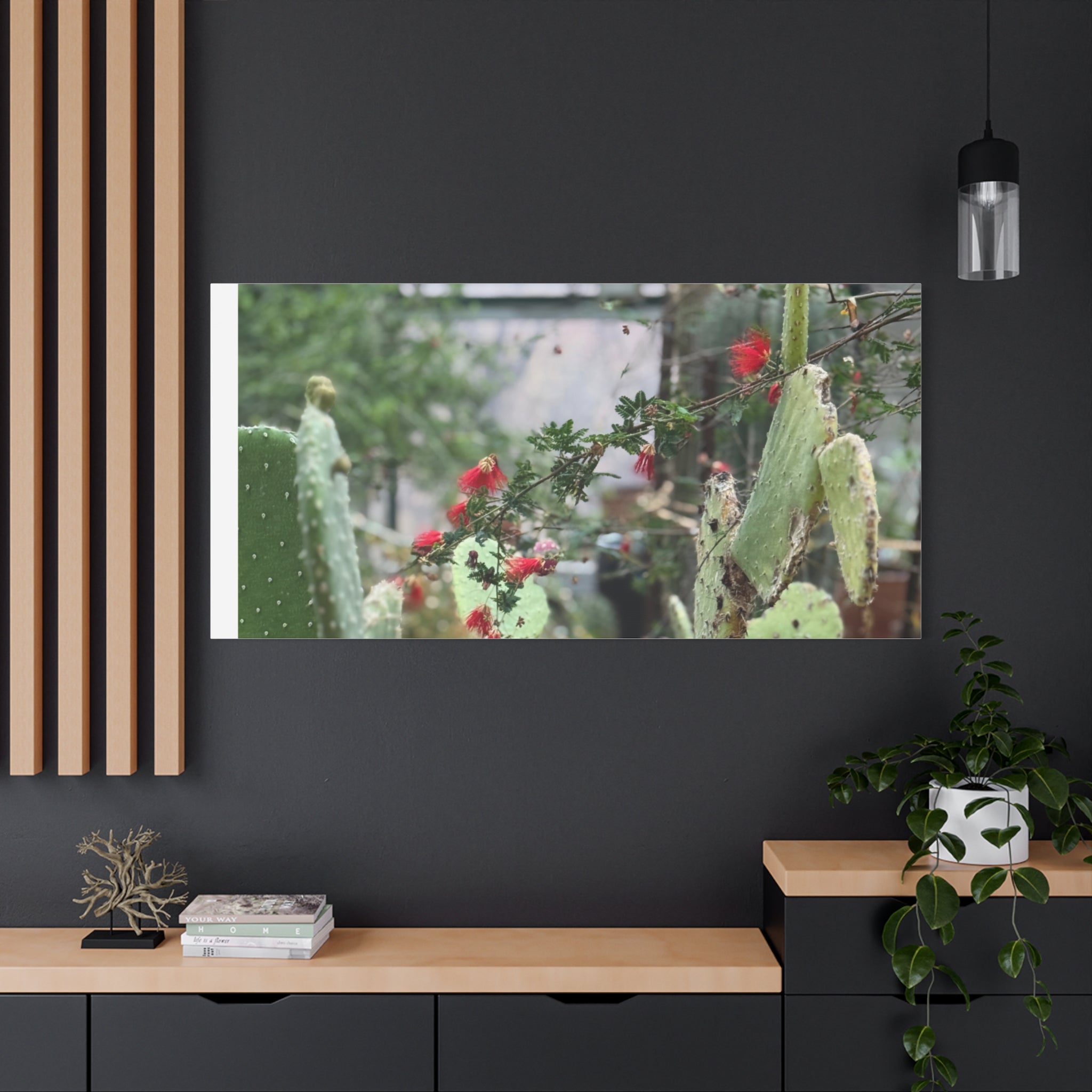 Cactus Wall Art Print, Nature Home Decor, Bohemian Style Artwork, Botanical Gift, Succulent Canvas