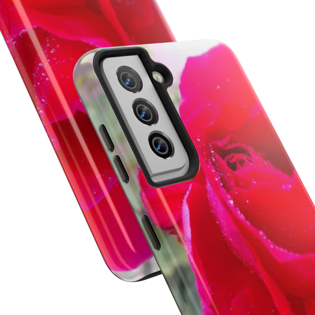 Flower Print Tough Phone Cases, Floral iPhone Case, Durable Mobile Covers, Unique Gift for Her, Birthday Present, Rose Design