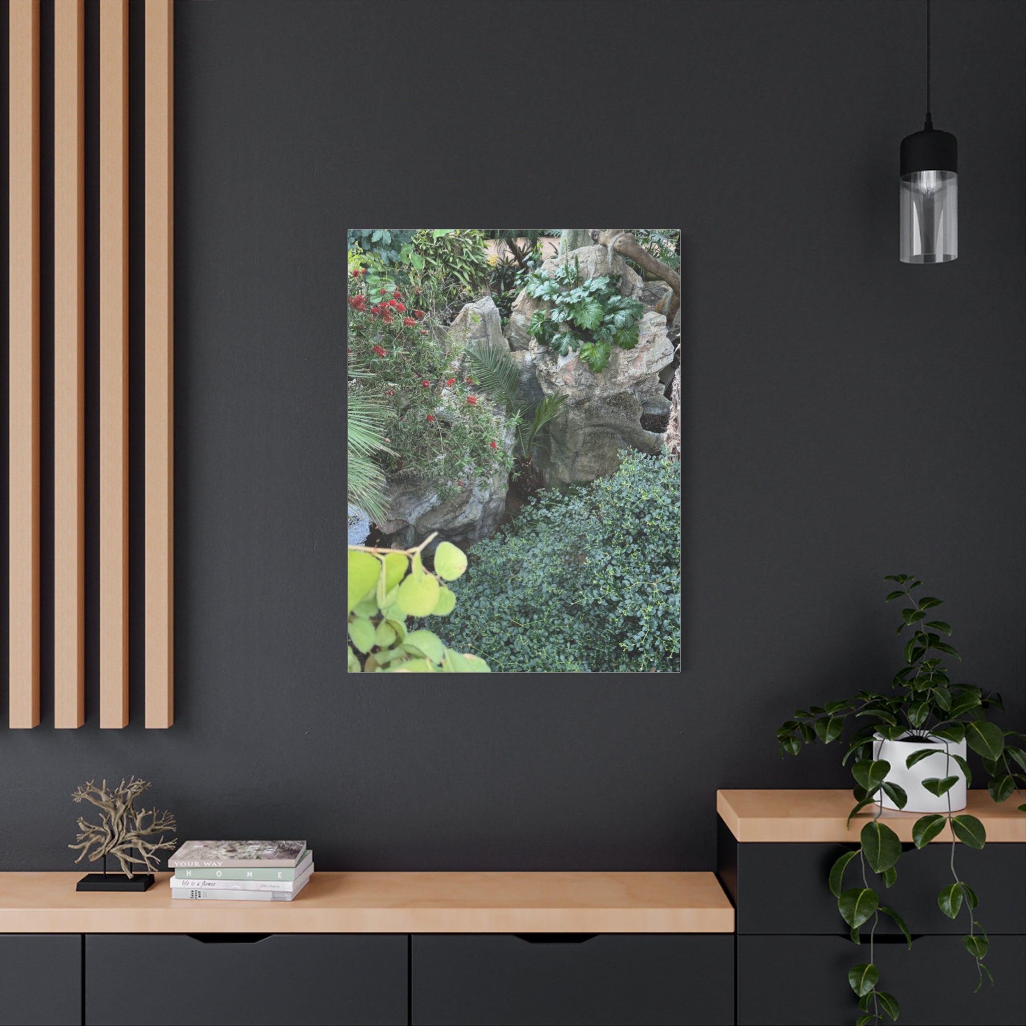 Canvas Wall Art, Tropical Garden Print, Home Decor, Botanical Artwork, Nature Lover Gift, Modern Interior Design