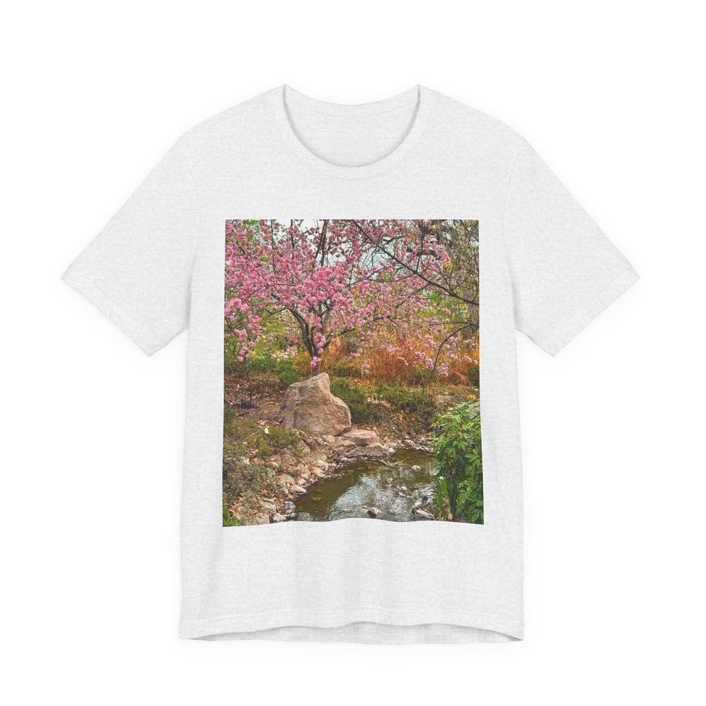 Serene Nature Print Tee, Botanical Shirt, Spring Fashion, Casual Outfit, Eco-Friendly Gift, Outdoor Lover's Wear