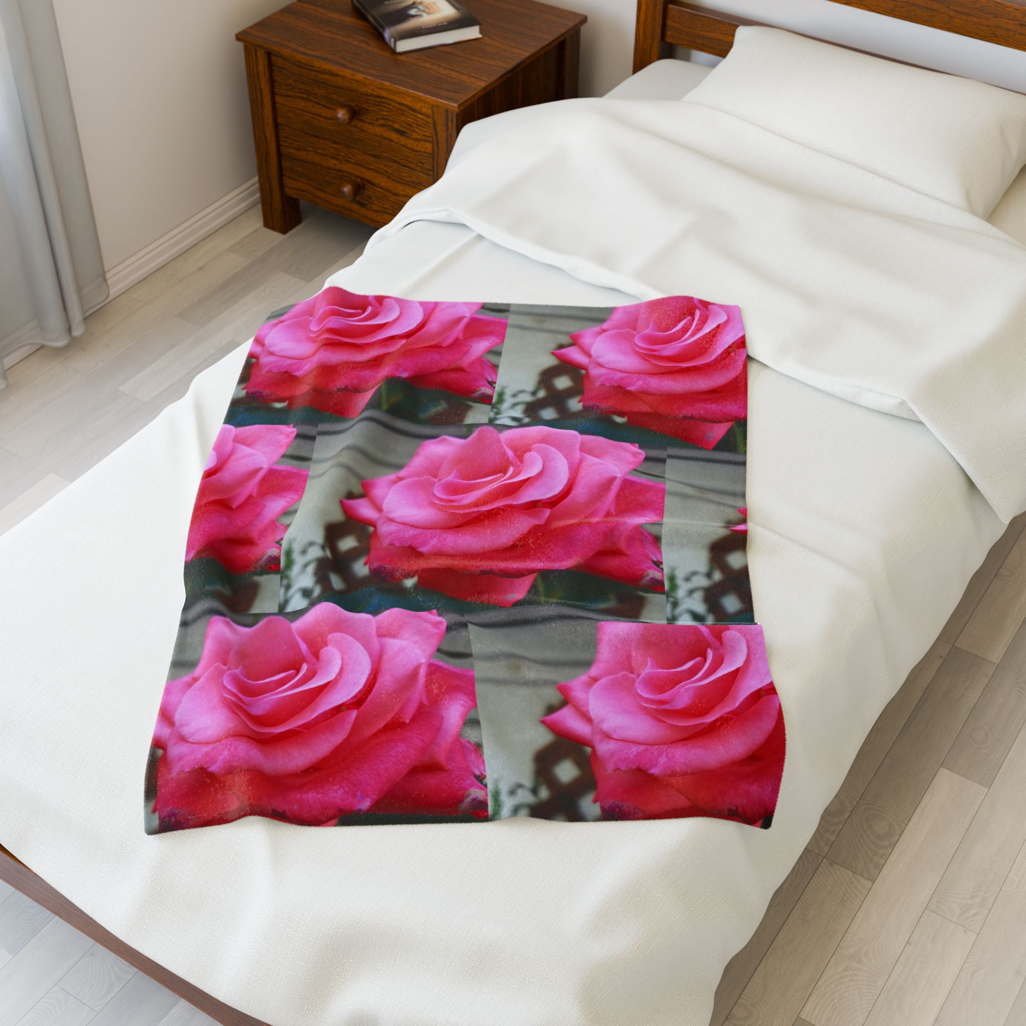 Cozy Floral Velveteen Plush Blanket | Perfect for Home Decor, Gifting, Pets, and Cozy Nights, Floral Throw Blanket