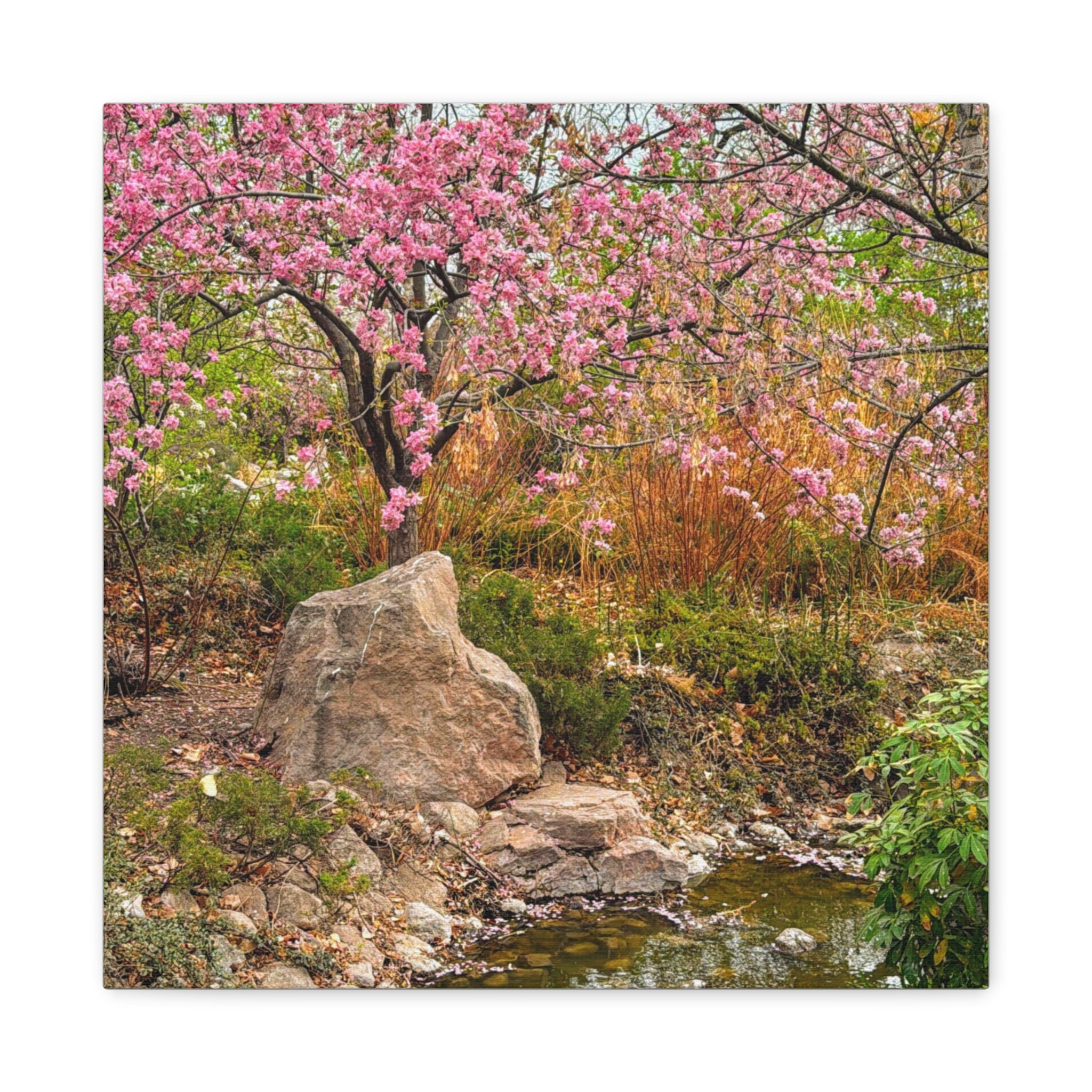 Canvas Wall Art, Floral Landscape Print, Home Decor, Gift for Nature Lovers, Spring Decor, Wall Art for Living Room