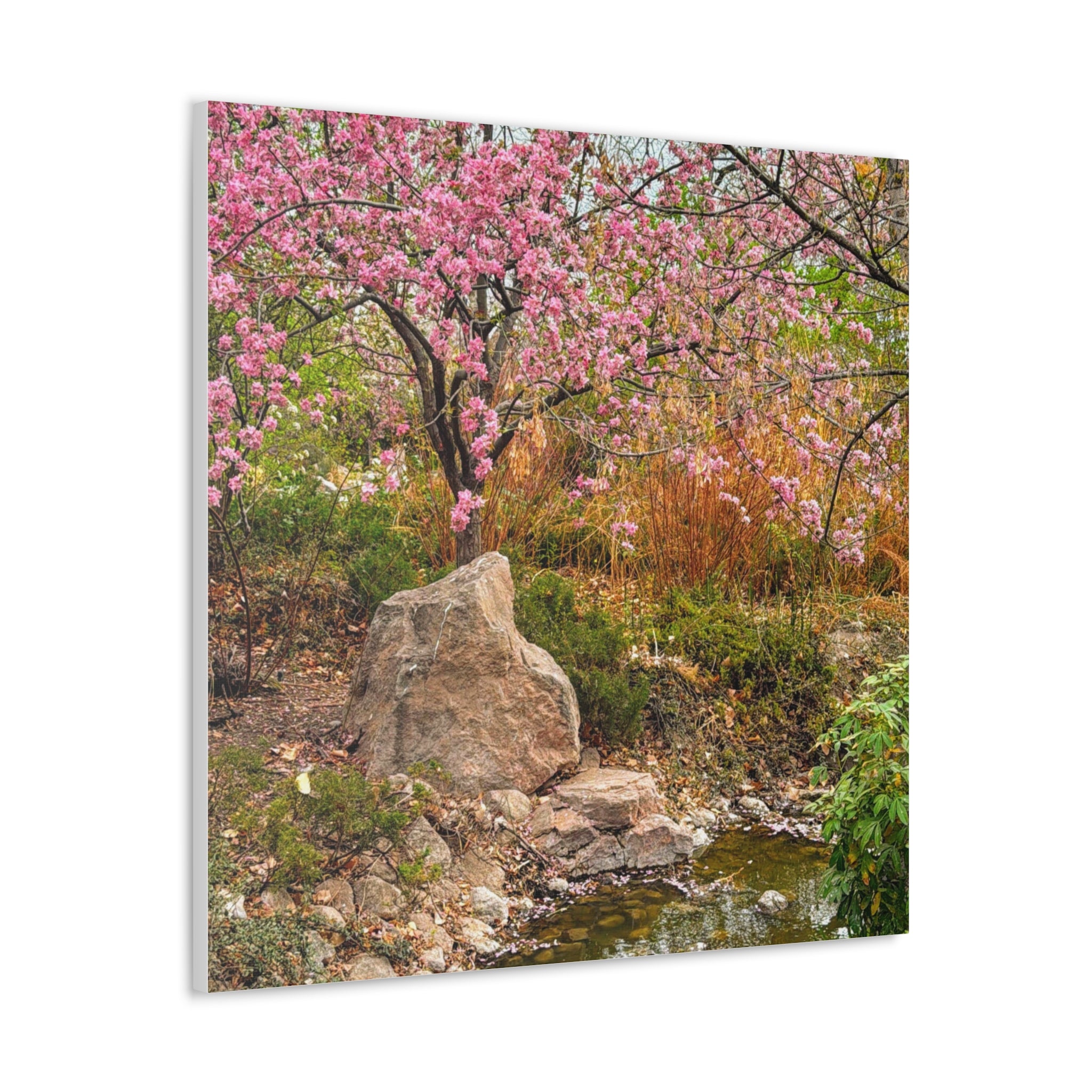 Canvas Wall Art, Pink Blossom Landscape Decor, Nature Photograph, Floral Print, Spring Home Decor, Gift for Nature Lovers