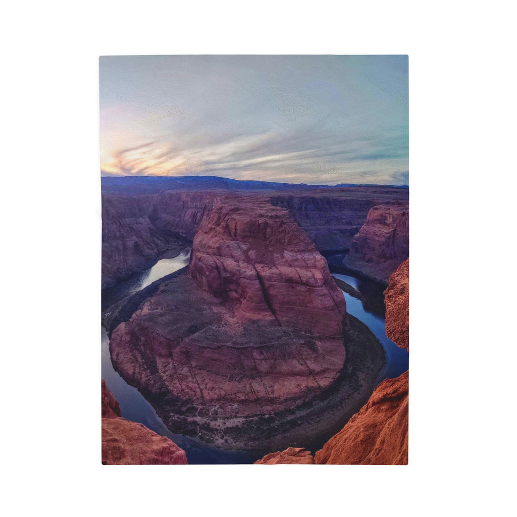 Scenic Velveteen Plush Blanket - Cozy Throw, Perfect Gift for Outdoor Lovers, Home Decor, Camping, Adventure, Sunset Vibe