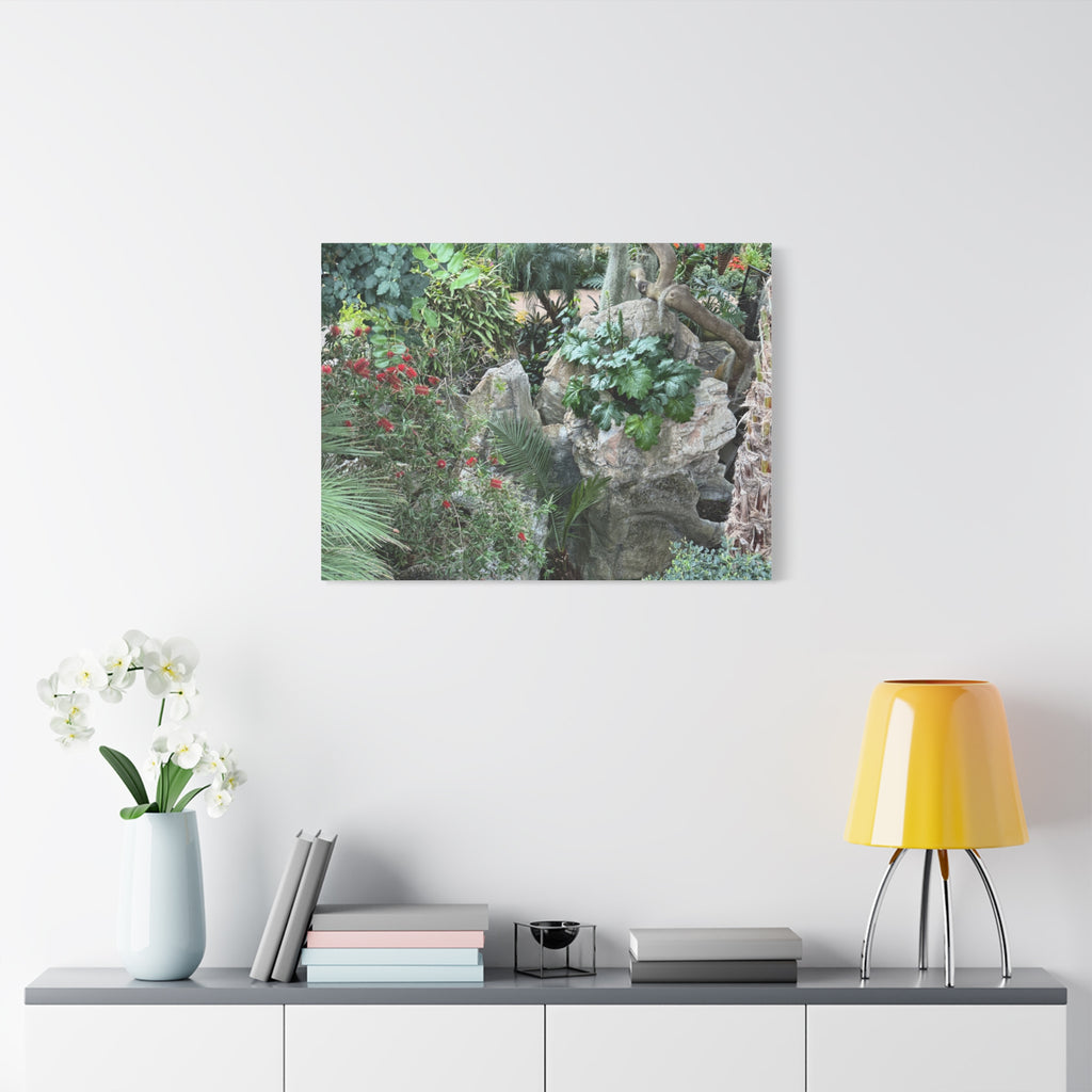 Garden Landscape Canvas Wall Art, Nature Decor, Home Decoration, Gift for Nature Lovers, Eco-Friendly Art, Botanical Wall Decor