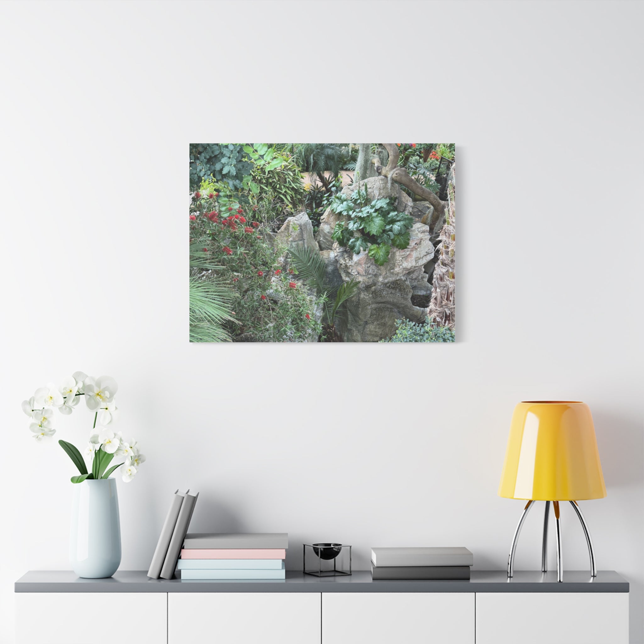Garden Landscape Canvas Wall Art, Nature Decor, Home Decoration, Gift for Nature Lovers, Eco-Friendly Art, Botanical Wall Decor