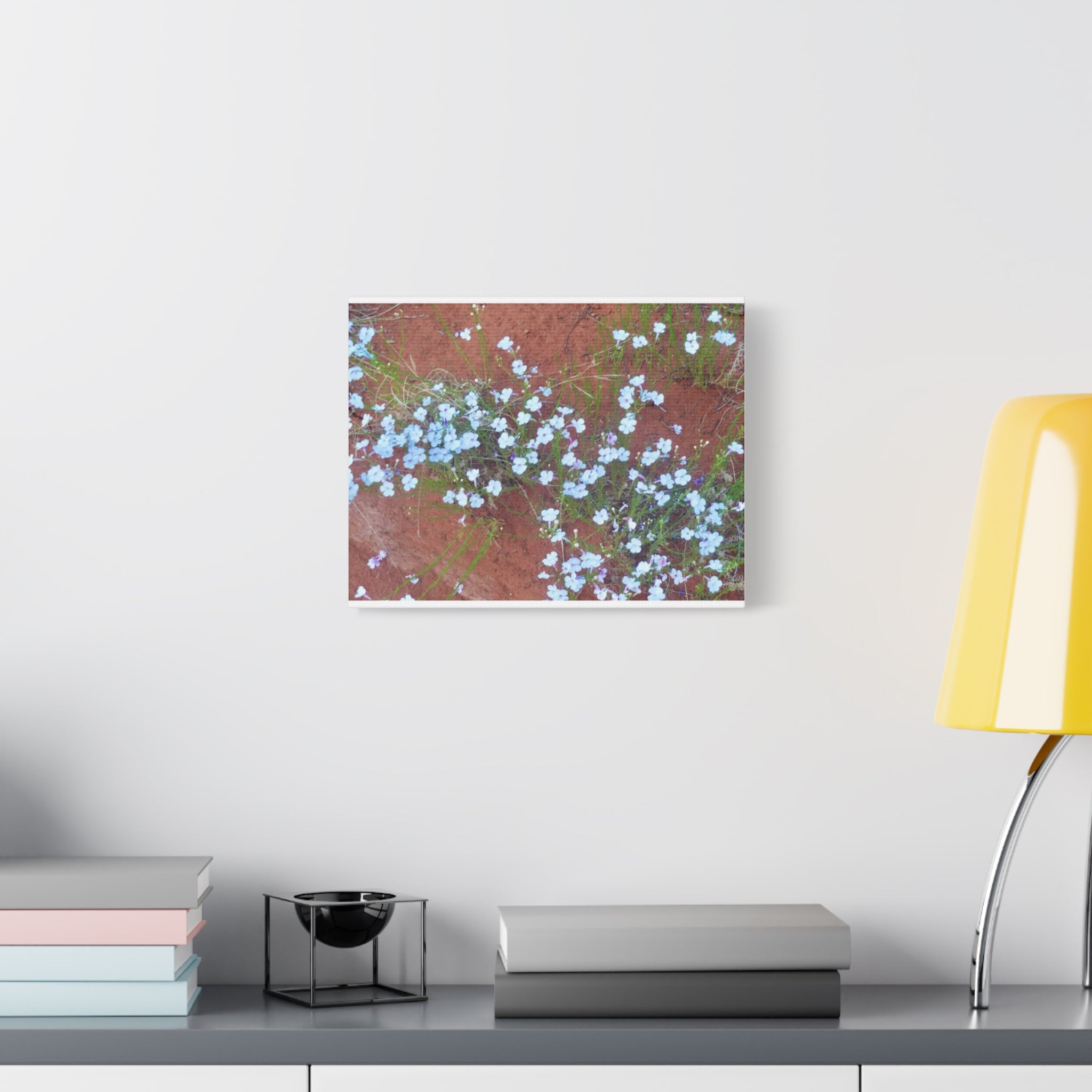 Botanical Wall Art, Flower Decor, Nature Canvas, Home Decoration, Blue Floral Print, Gift for Her, Art for Living Room