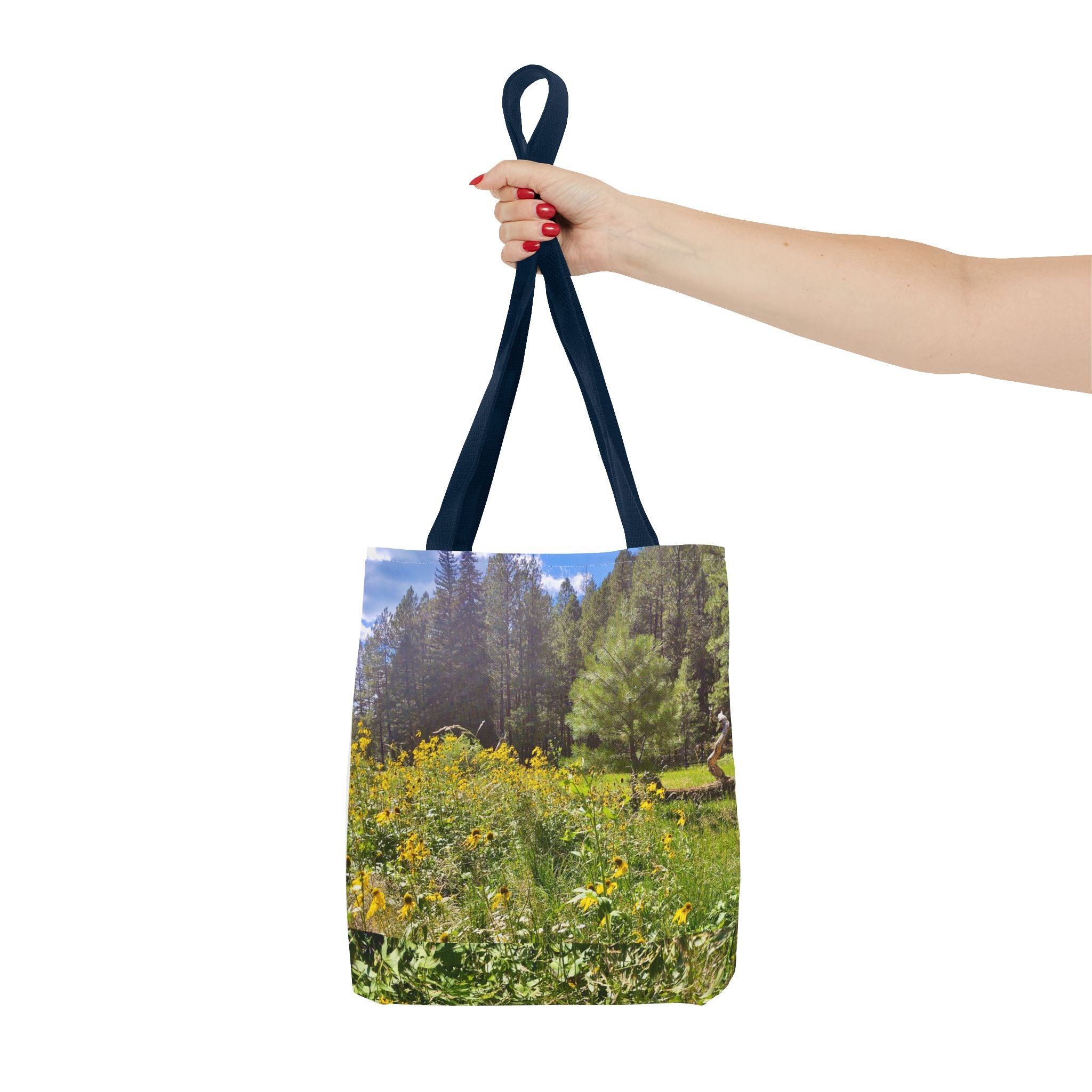 Nature-Inspired Tote Bag, Eco-Friendly Shopping Bag, Flower Print Purse, Gift for Nature Lovers, Summer Picnic Carrier