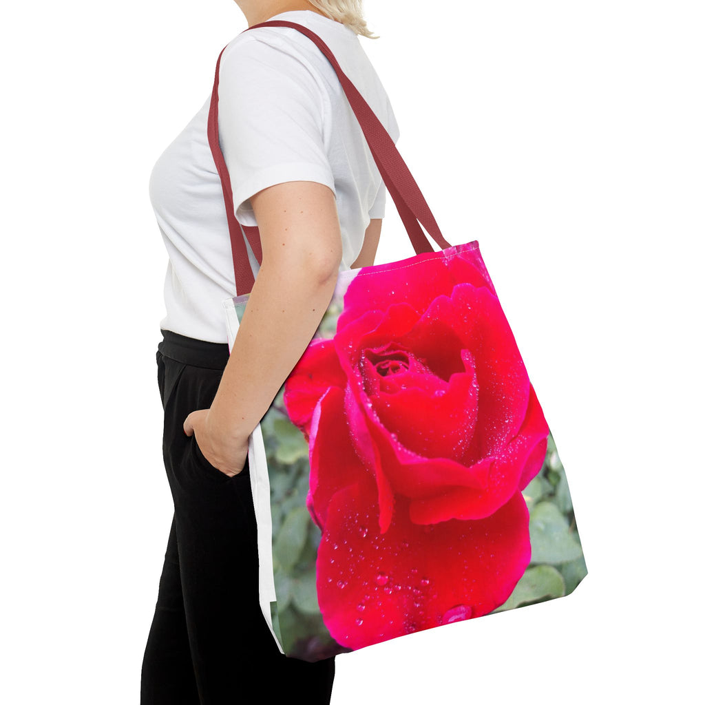 Vibrant Floral Tote Bag - Eco-Friendly Canvas, Perfect for Shopping, Beach Days, or Gift Giving - Rose Design