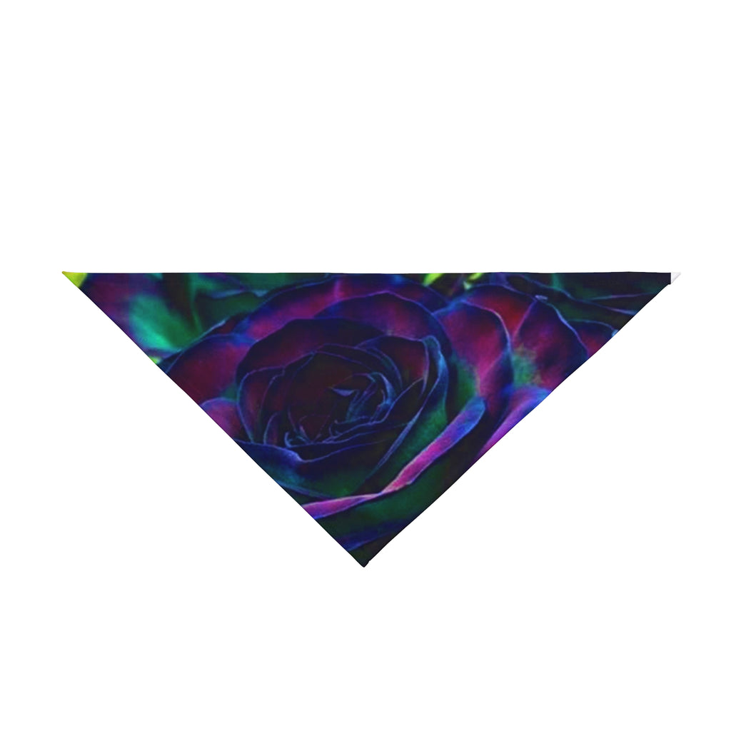 Glamorous Pet Bandana with Vibrant Rose Design, Stylish Puppy Accessory for Weddings, Parties, Photo Shoots, Gift for Pet Lovers