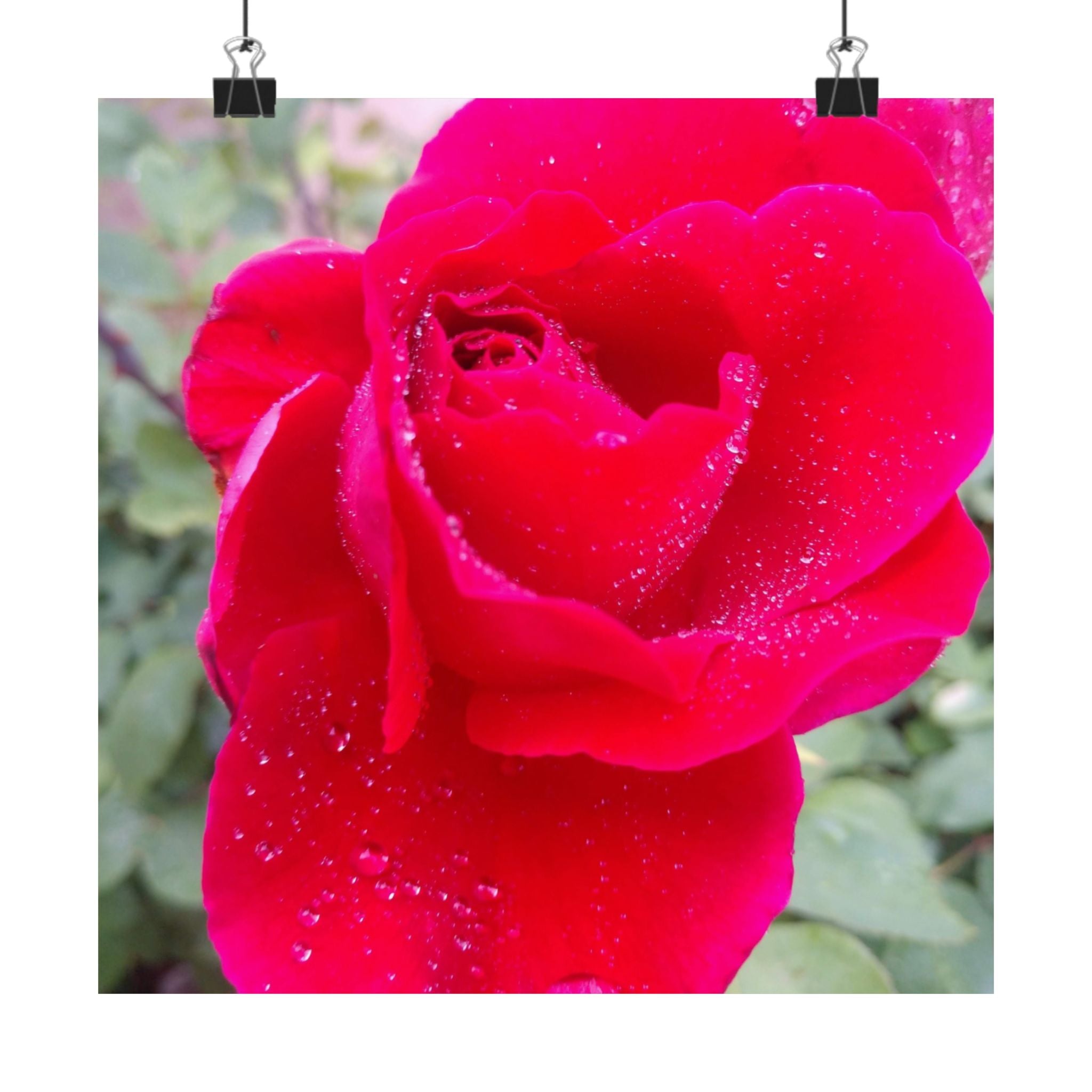 Vibrant Floral Matte Poster, Home Decor, Wall Art, Gift for Her, Red Rose Print, Botanical Wall Art, Romantic Decoration